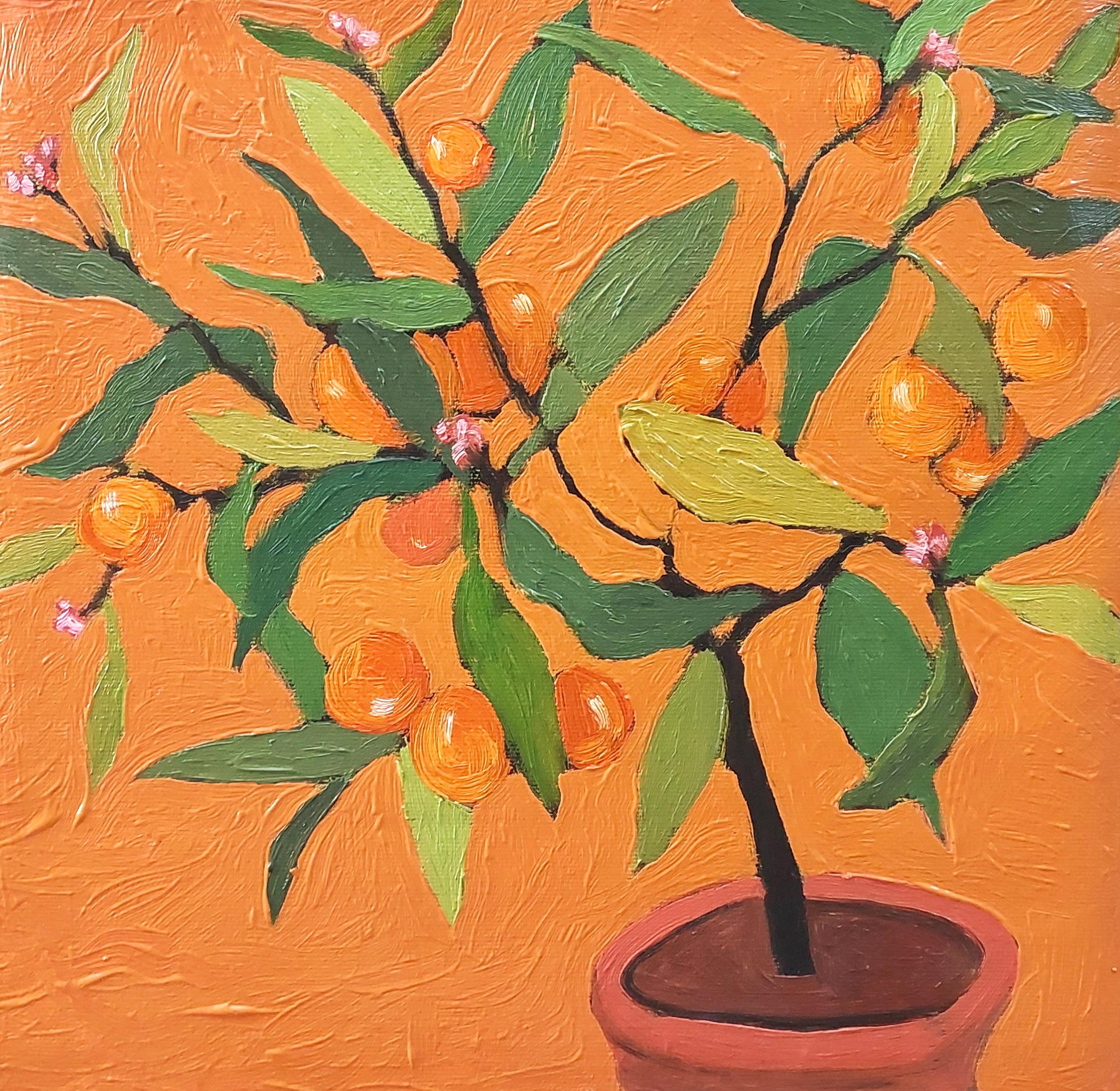 Ksenia Tsyganyuk Still-Life Painting - Orange Sun