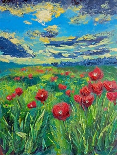 Champs de coquelicots Open Sky Paysage ukrainien