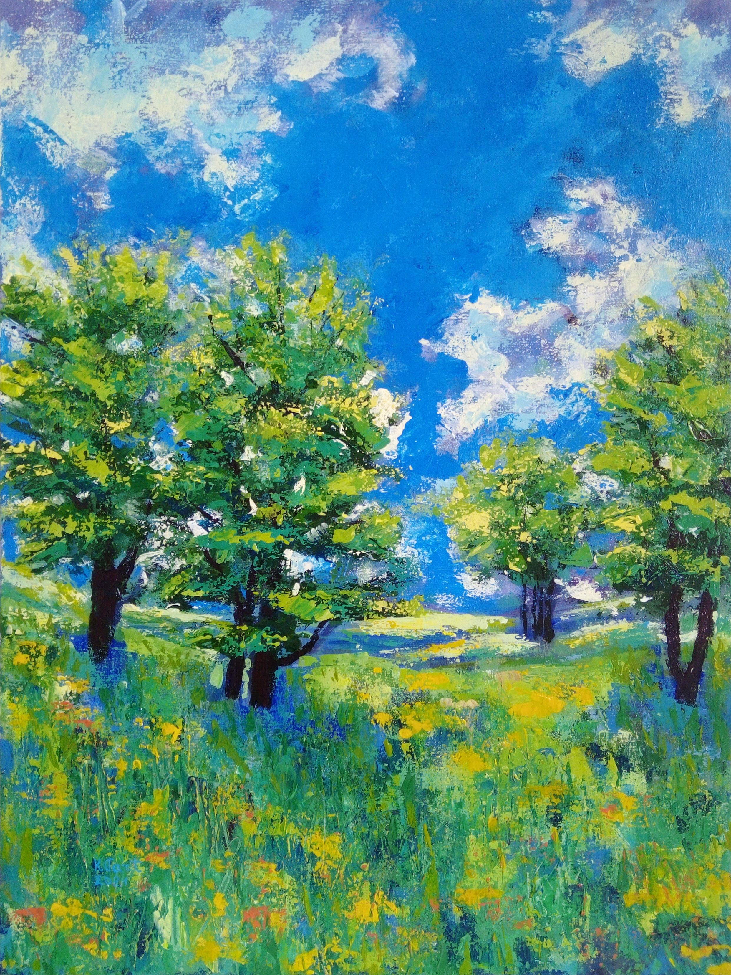 Ksenia Tsyganyuk Landscape Painting – Die Schritte der Sonne