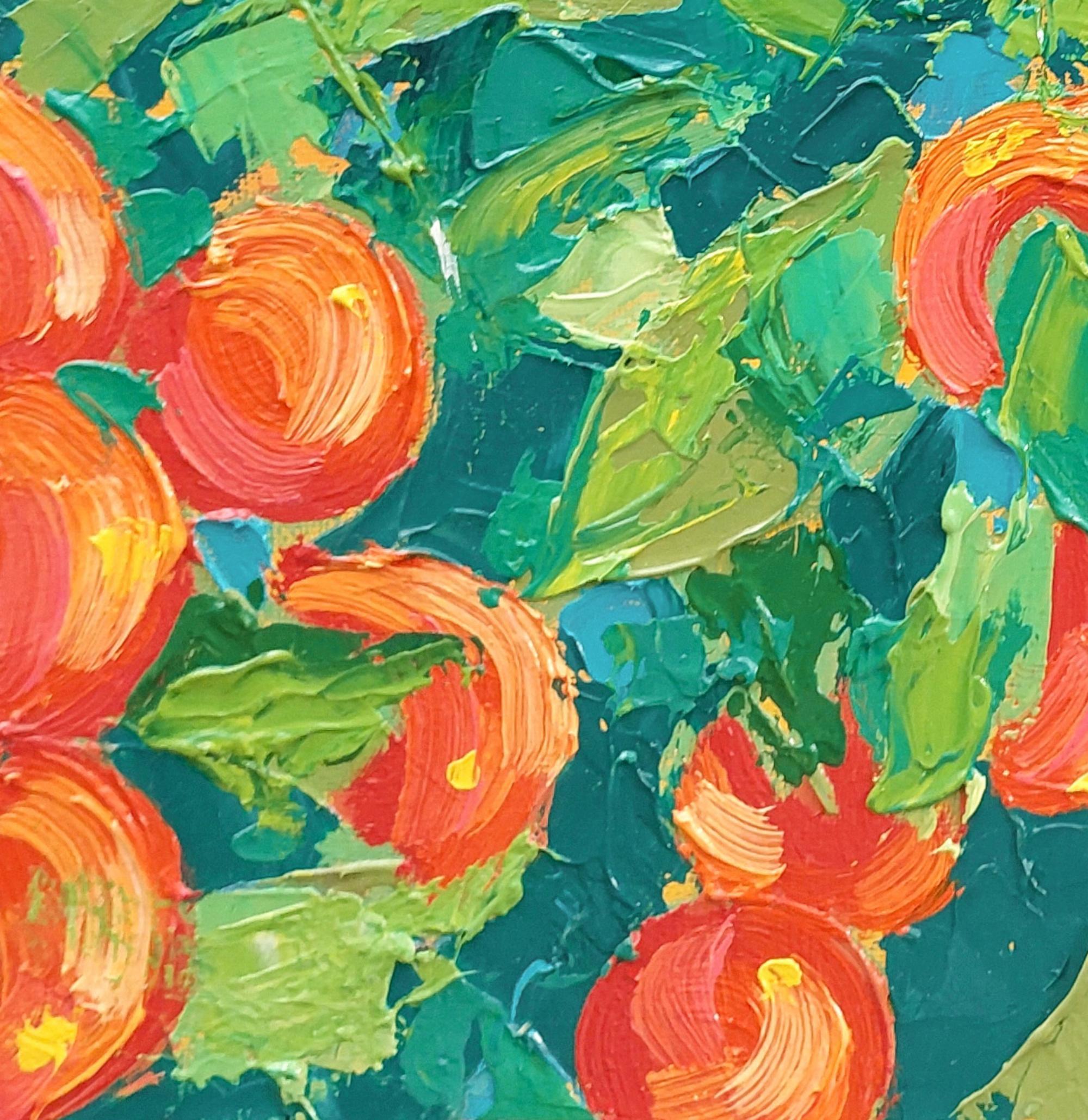 Sonnenbeschienene Mandarinen – Painting von Ksenia Tsyganyuk