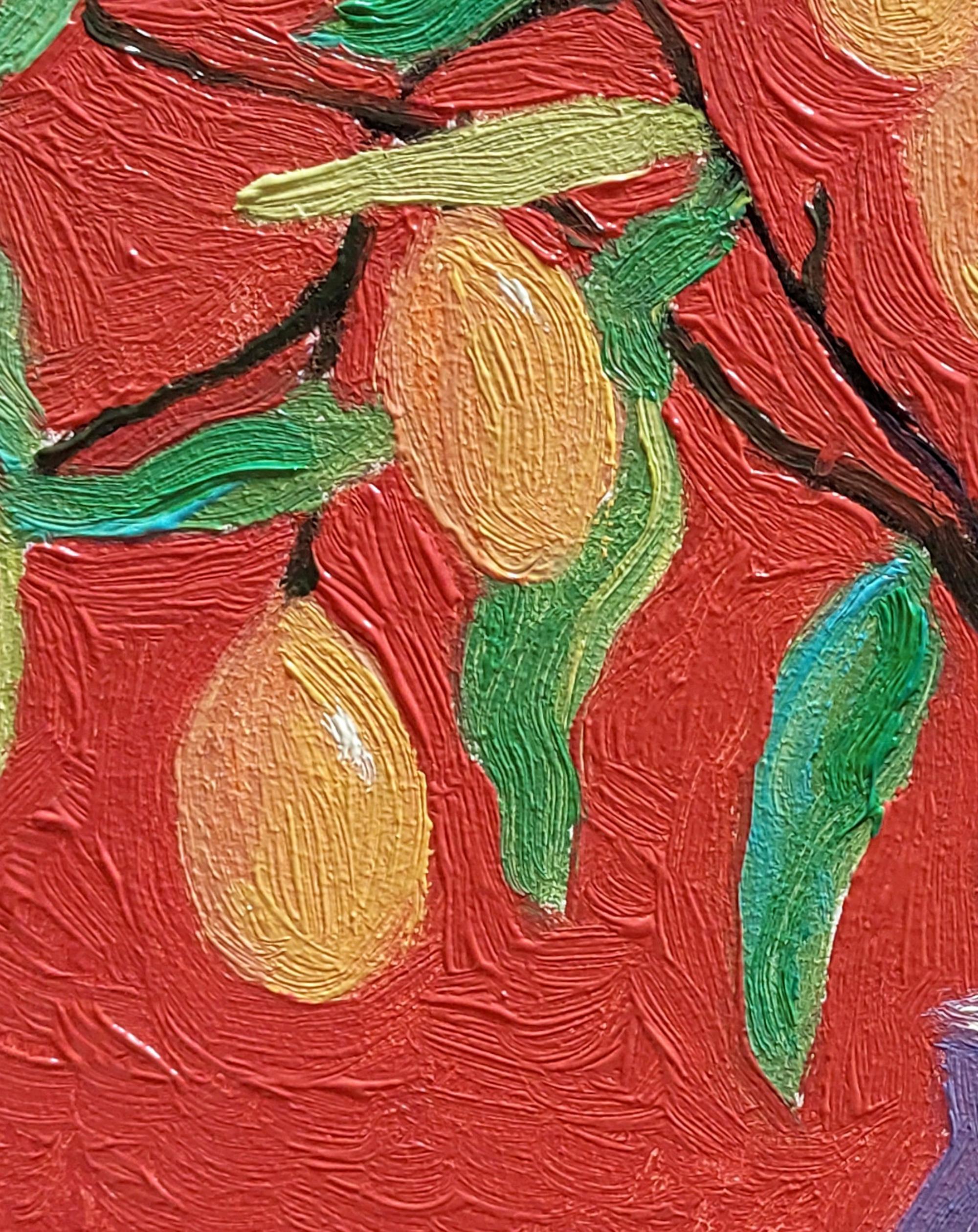 Sweet and Sour Original Oil Painting Lemon Tree by Ksenia Tsyganyuk For Sale 3
