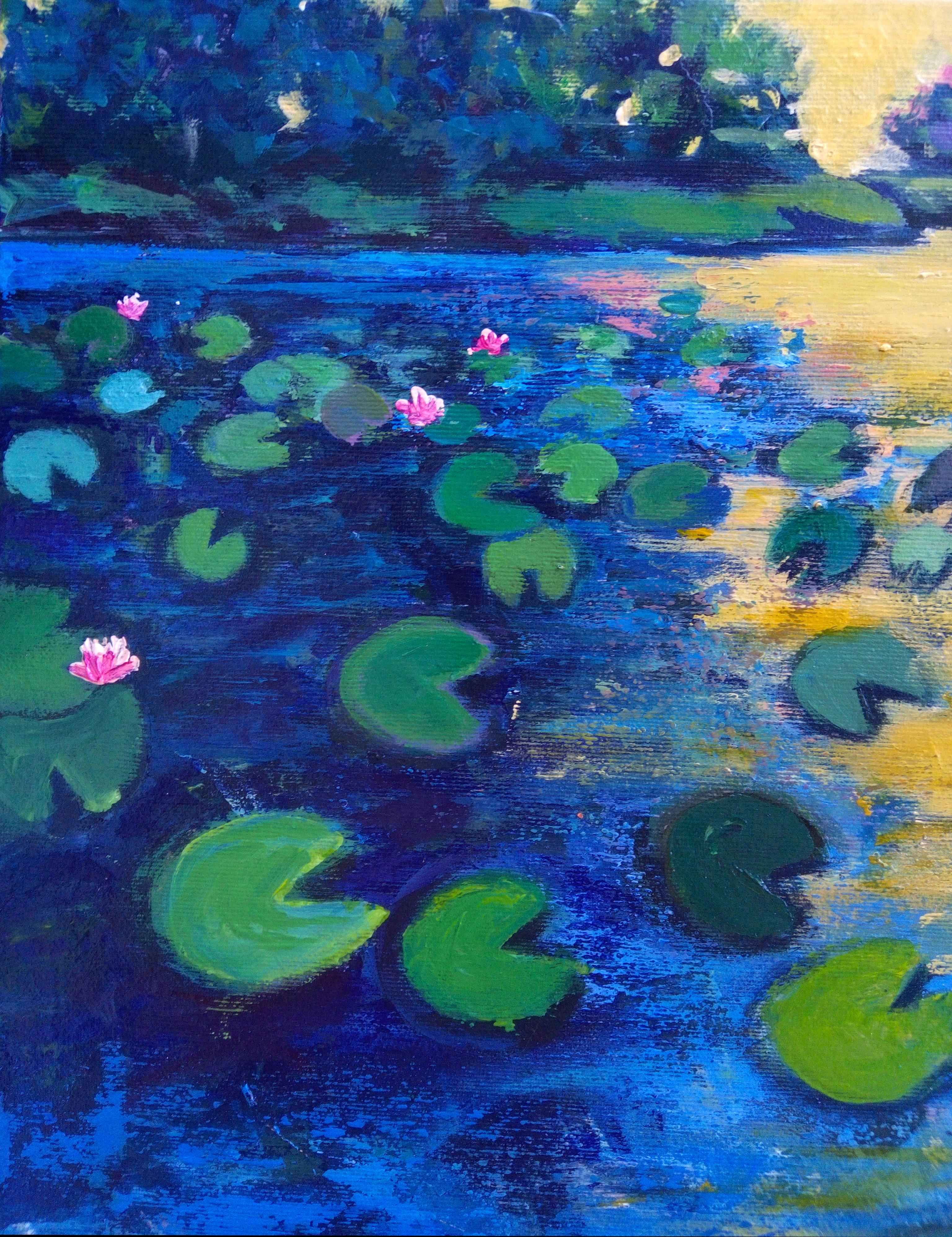 Water lilies flavor - Painting by Ksenia Tsyganyuk
