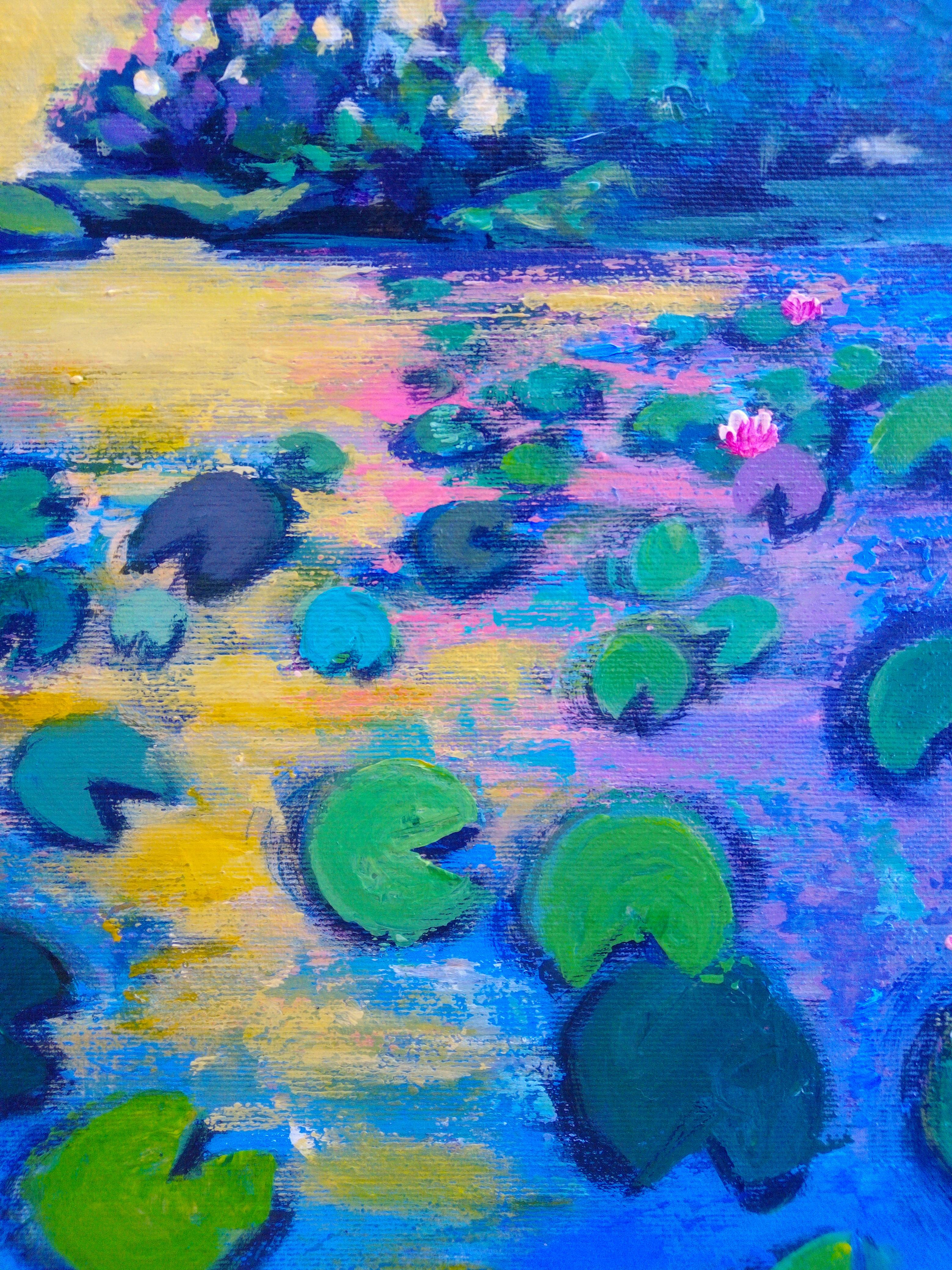 Water lilies flavor - Post-Impressionist Painting by Ksenia Tsyganyuk