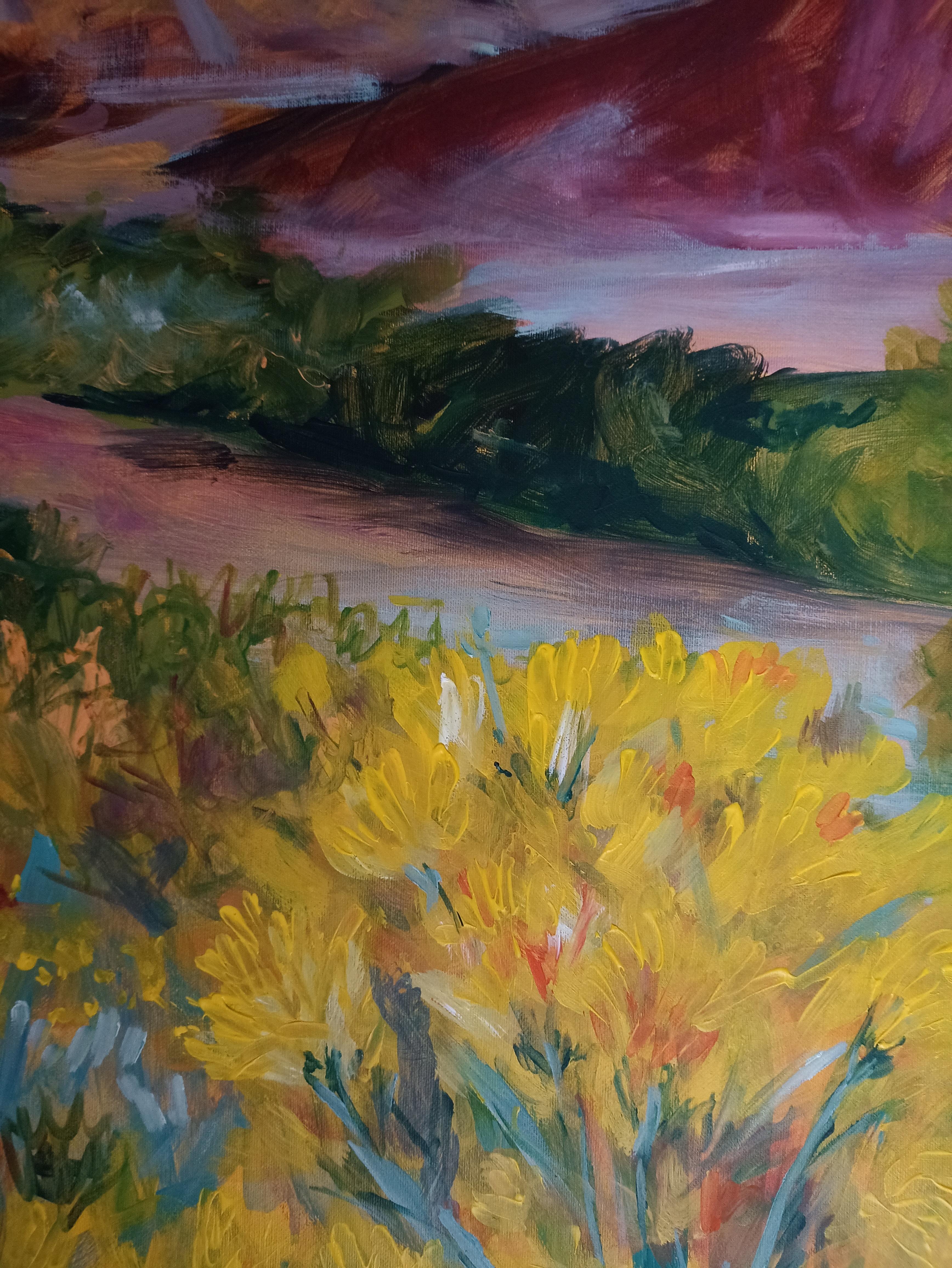 Embodiment - Gray Landscape Painting by Kseniia Ivanova
