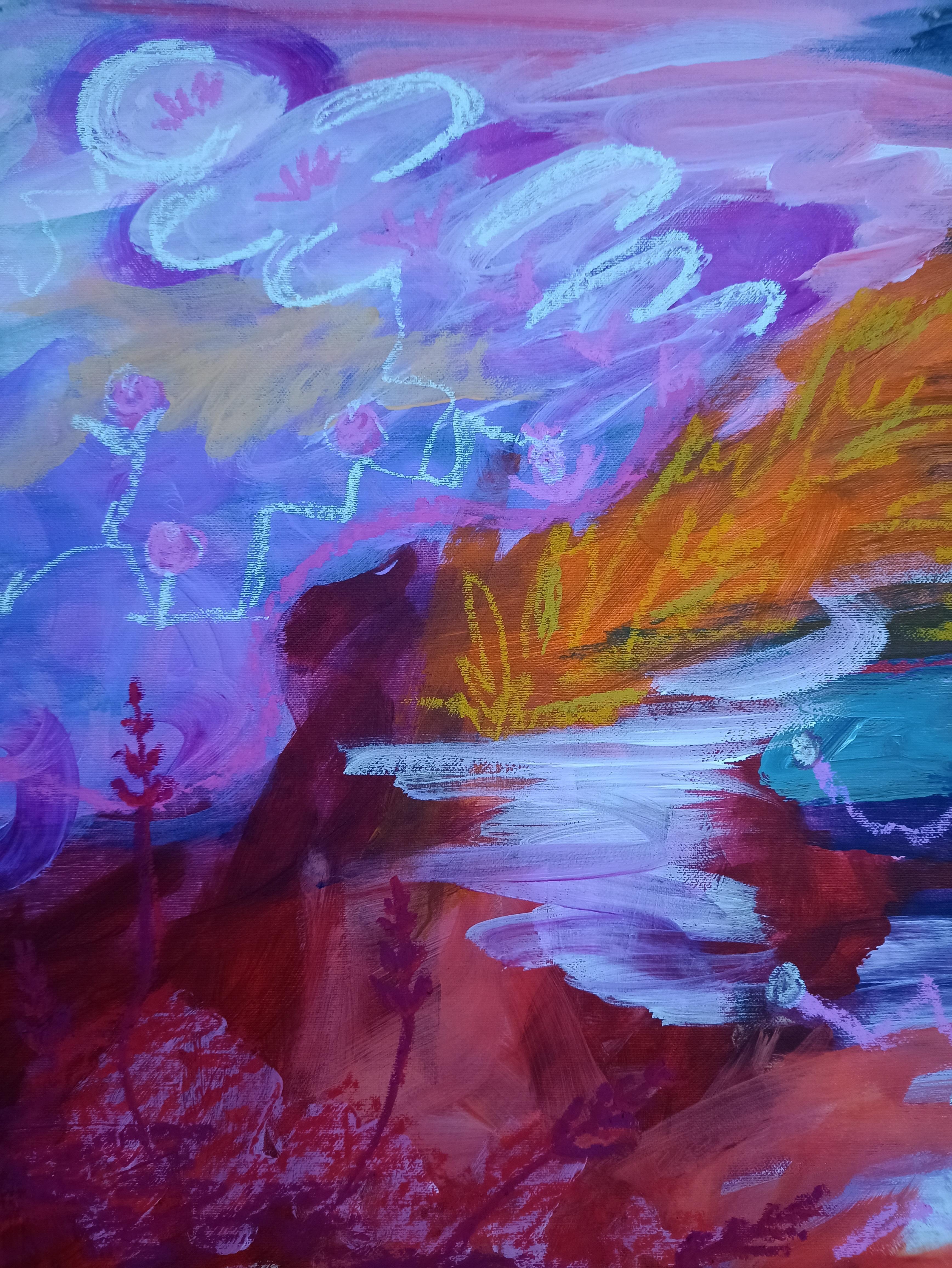 shipped in roll 

“Flash” captures the moment of encounter between different energies, states and experiences, touching one another without dissolving. It is about connection without blending — a space where each element preserves its essence while