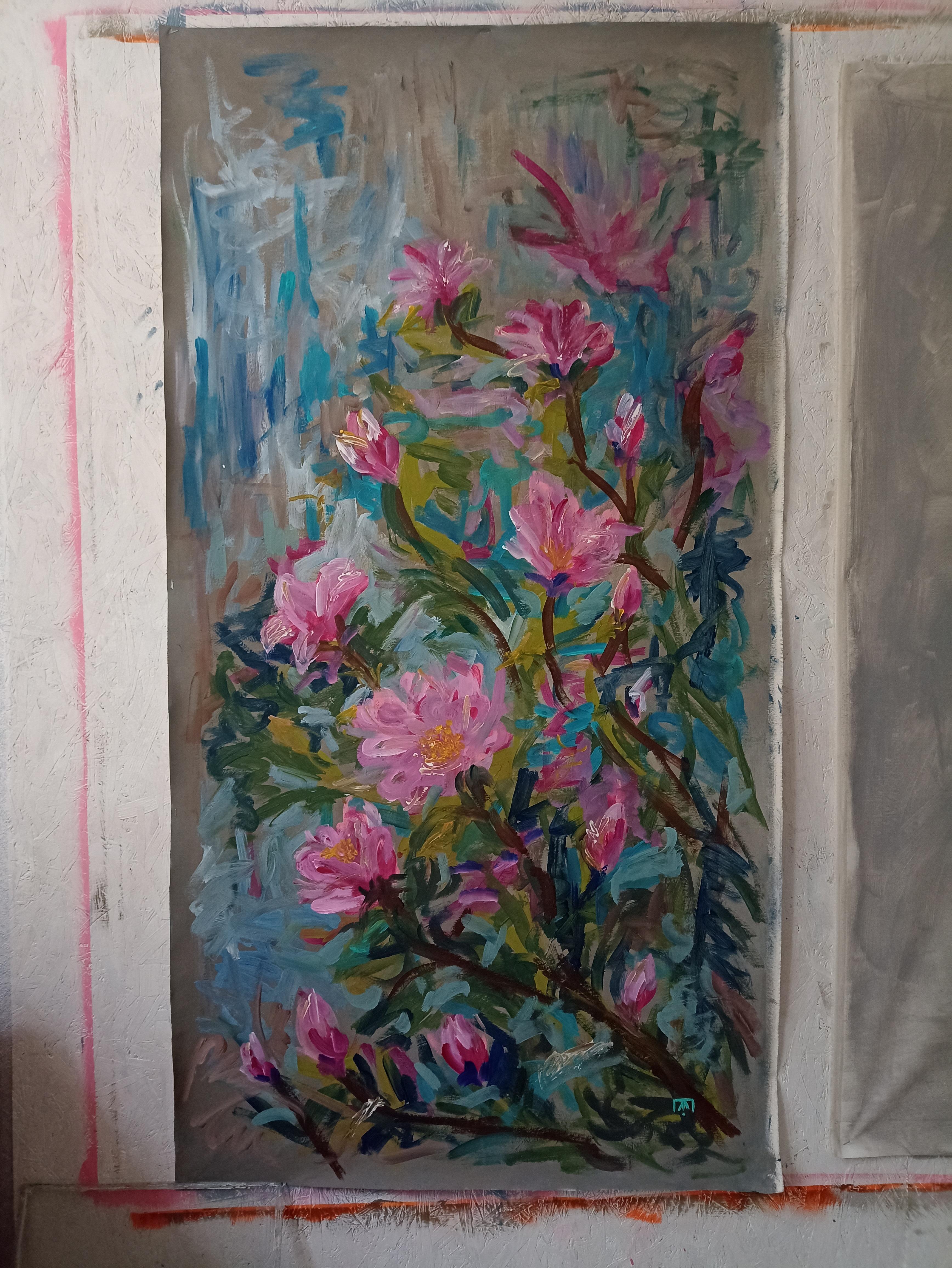 Magnolien – Painting von Kseniia Ivanova