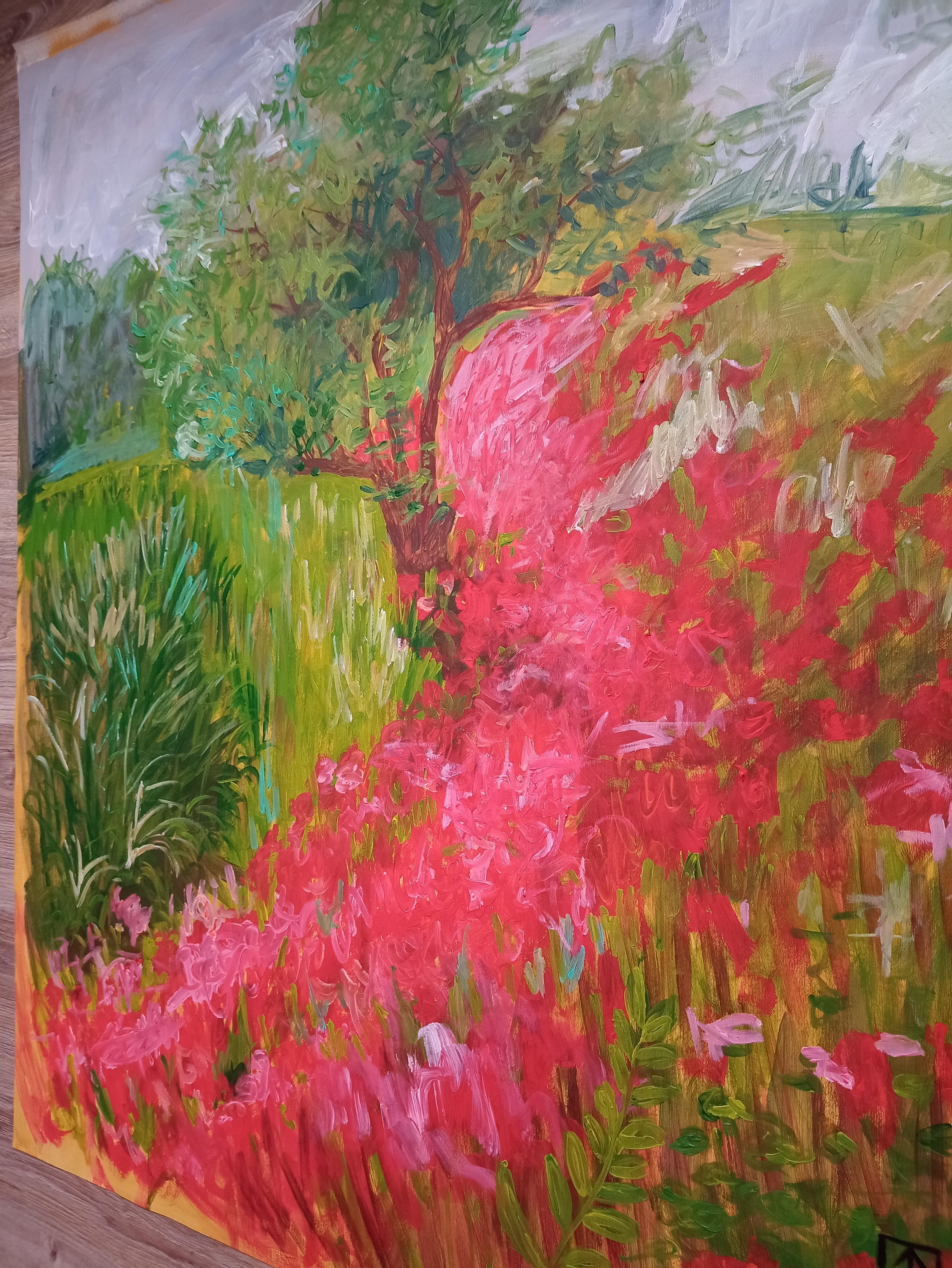 Der Anruf (Braun), Landscape Painting, von Kseniia Ivanova