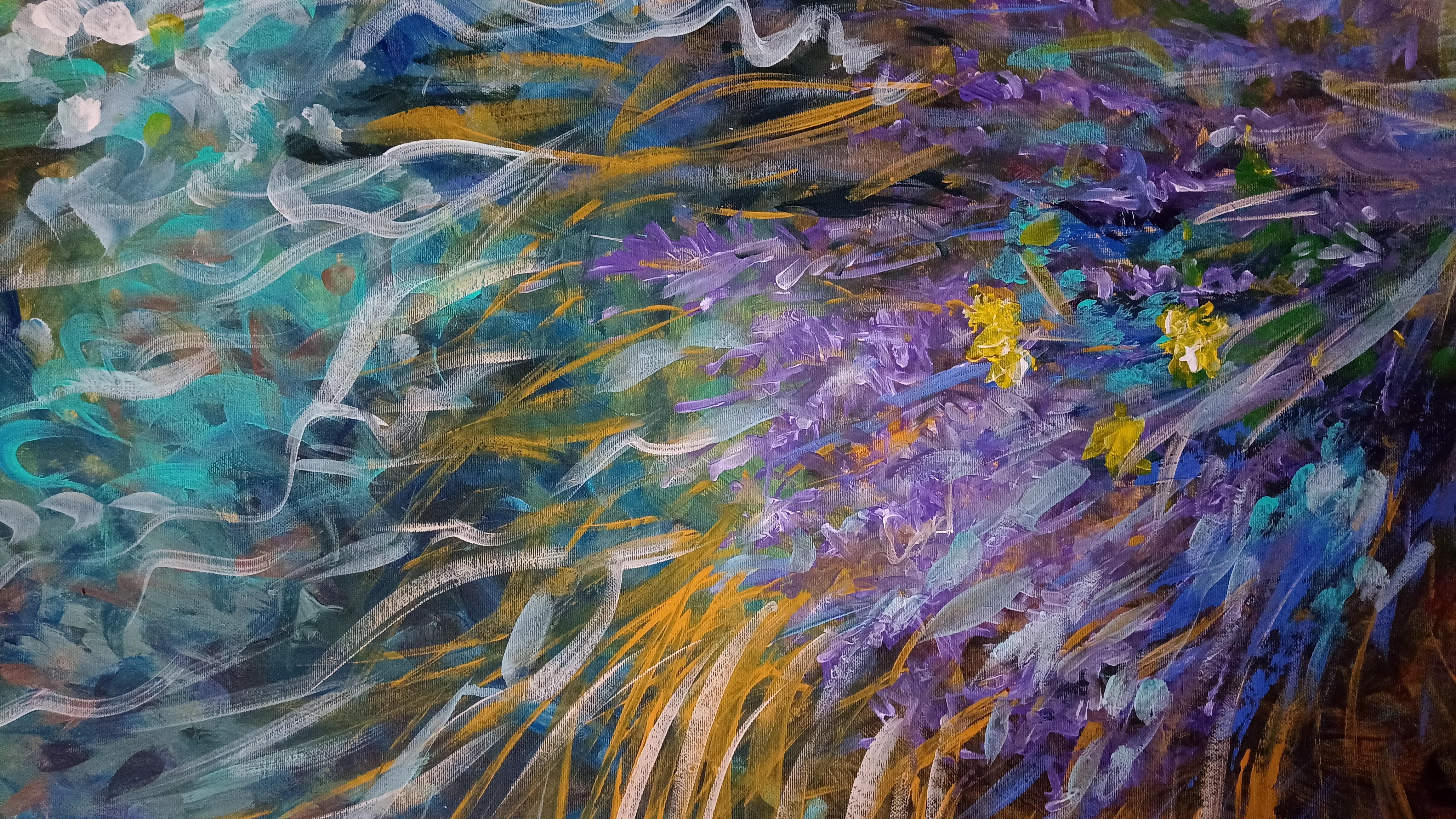 Wellenatmung (Abstrakter Impressionismus), Painting, von Kseniia Ivanova