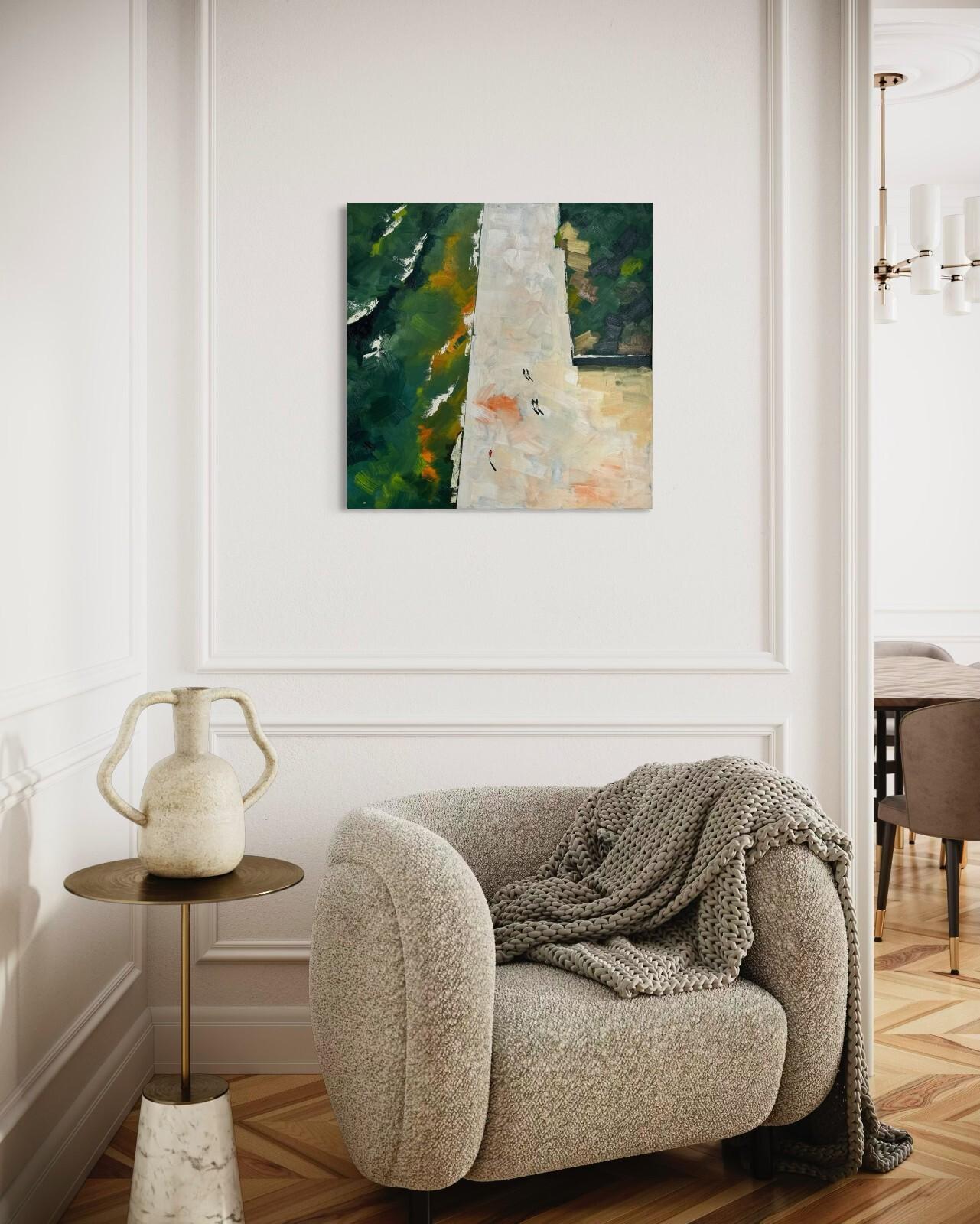 Bird’s-eye-view at 6.17 AM - Contemporary Painting by Kseniya Rai