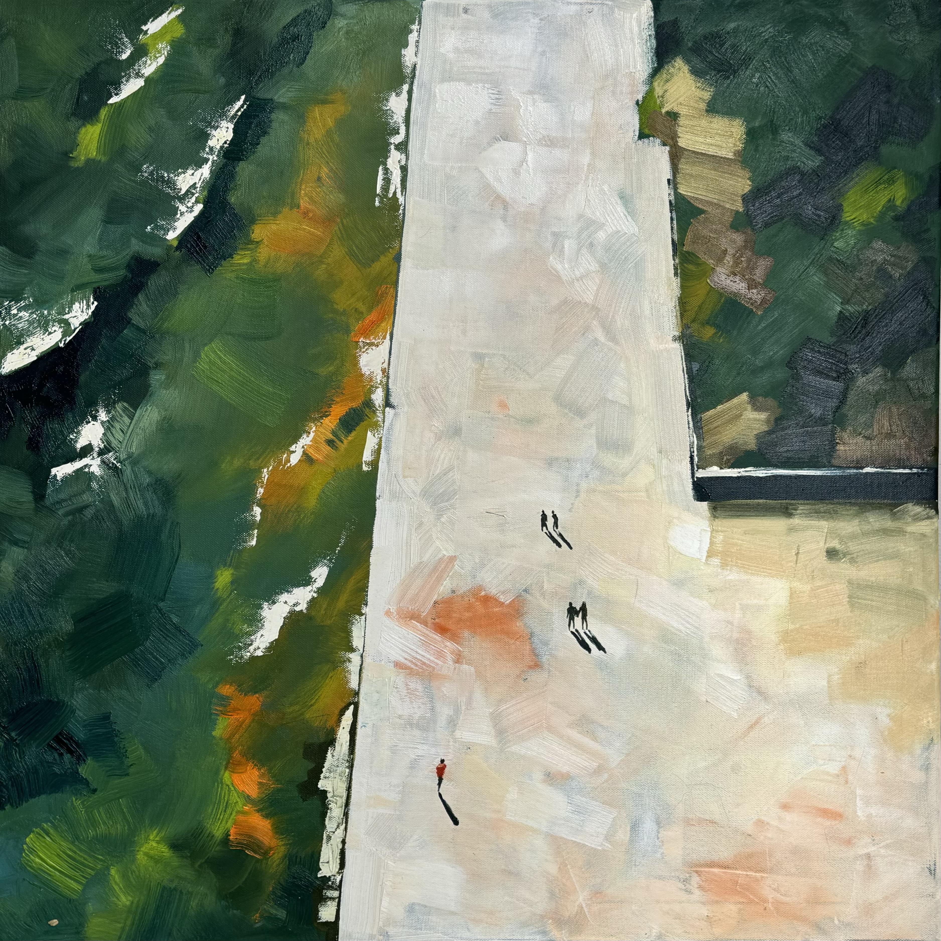 Kseniya Rai Landscape Painting – Vogelperspektive um 18.17 Uhr