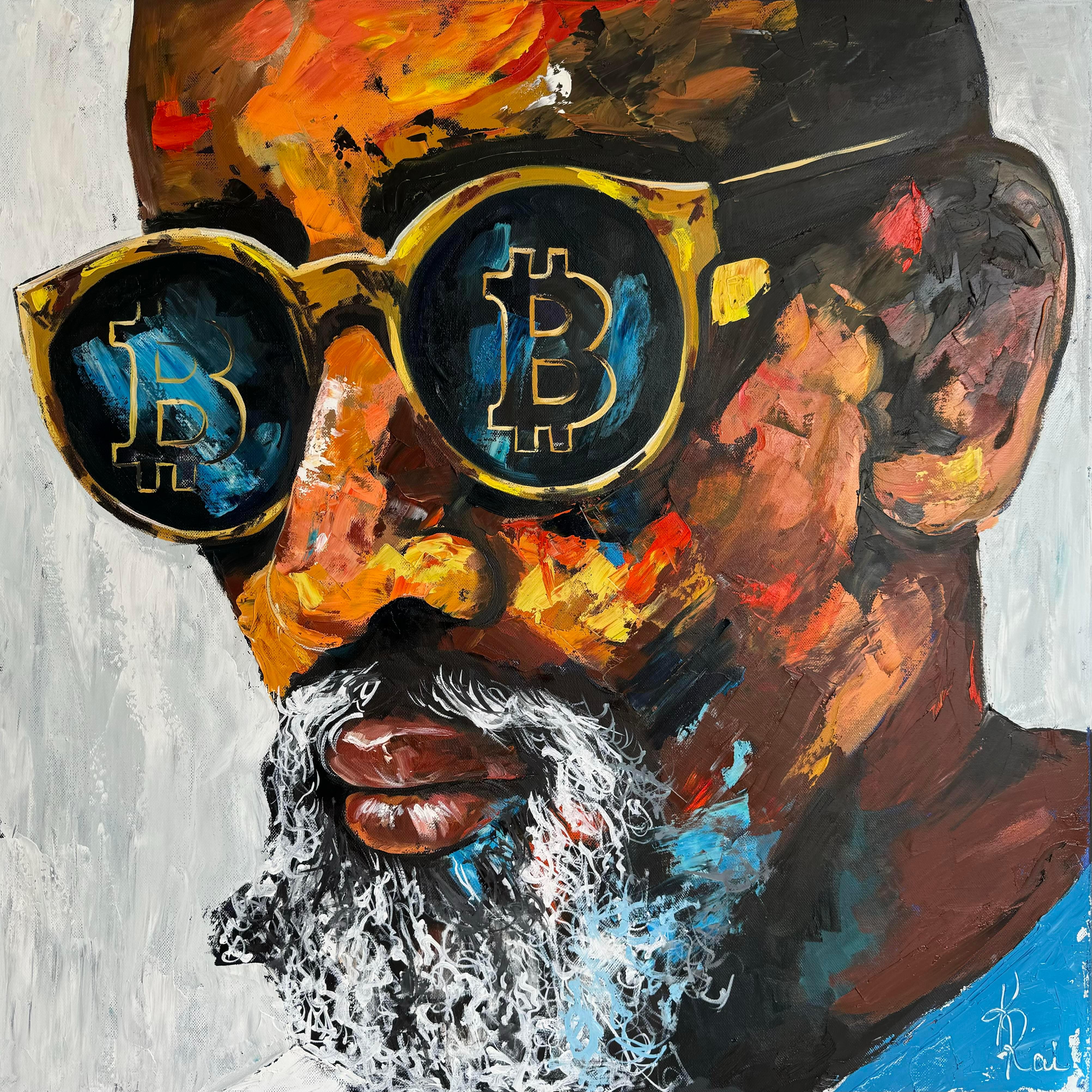 Bitcoin X10 - Painting by Kseniya Rai