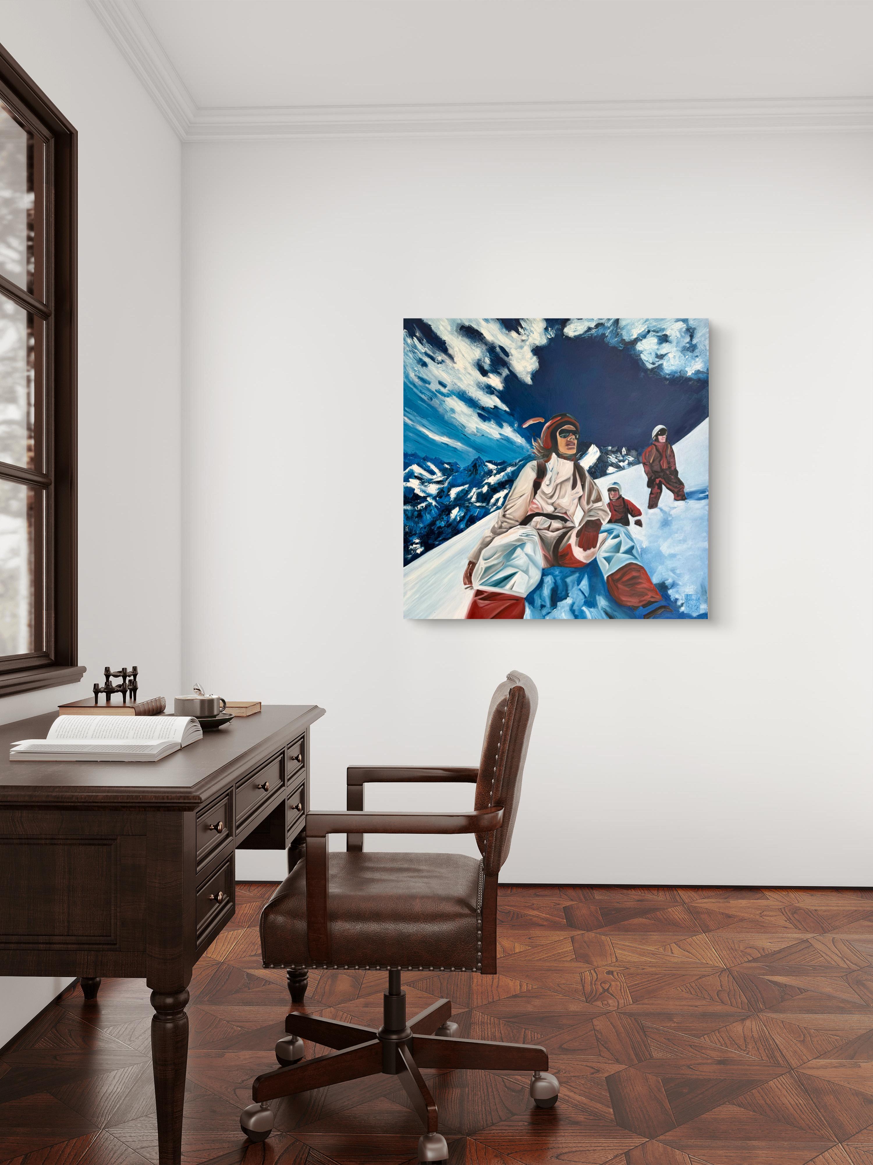 Blau VR783 (Abstrakter Expressionismus), Painting, von Kseniya Rai