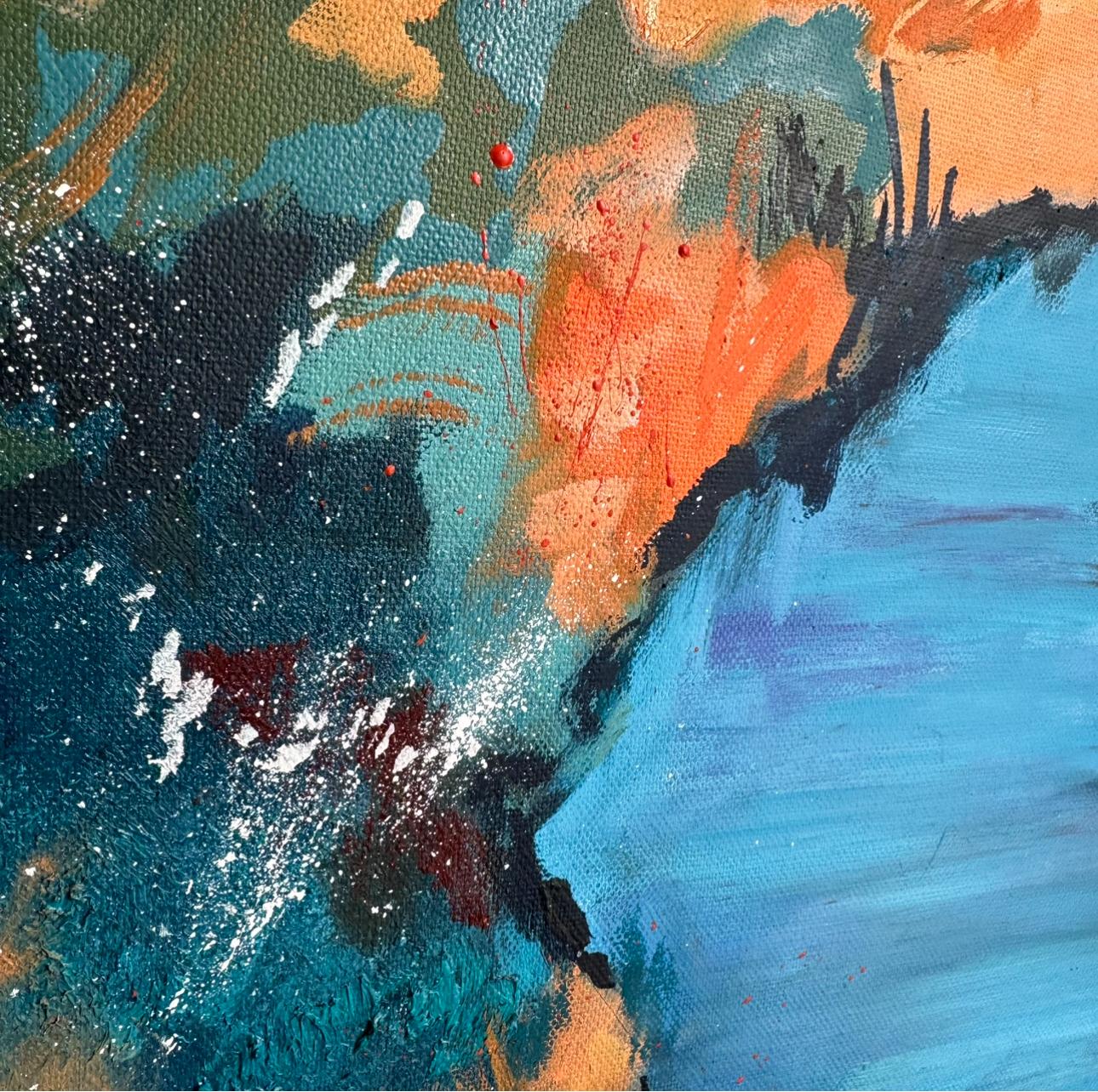 Paesaggio alle 11.18 - Landscape Painting Blu di Kseniya Rai