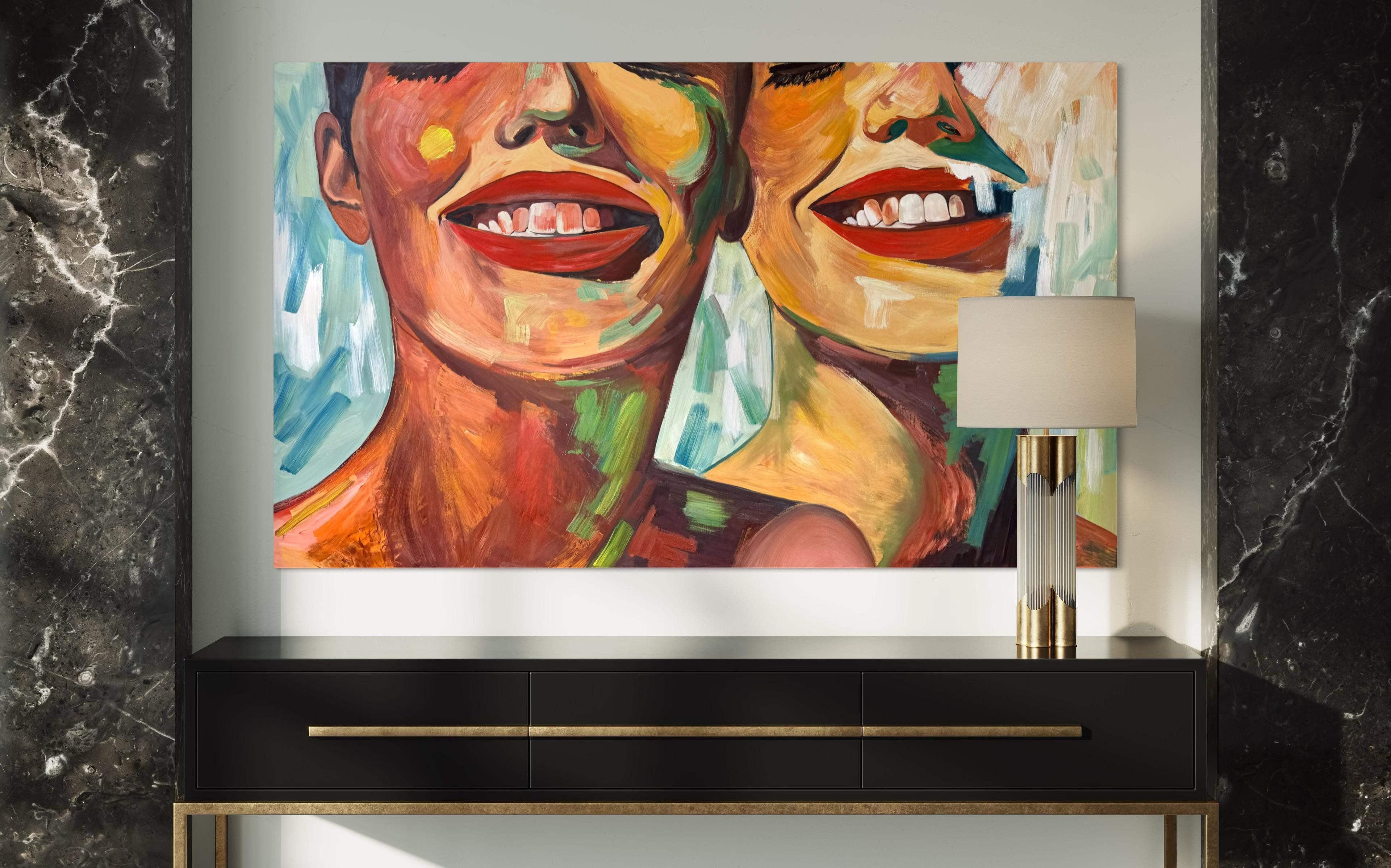 Siamo felici - Painting Contemporaneo di Kseniya Rai