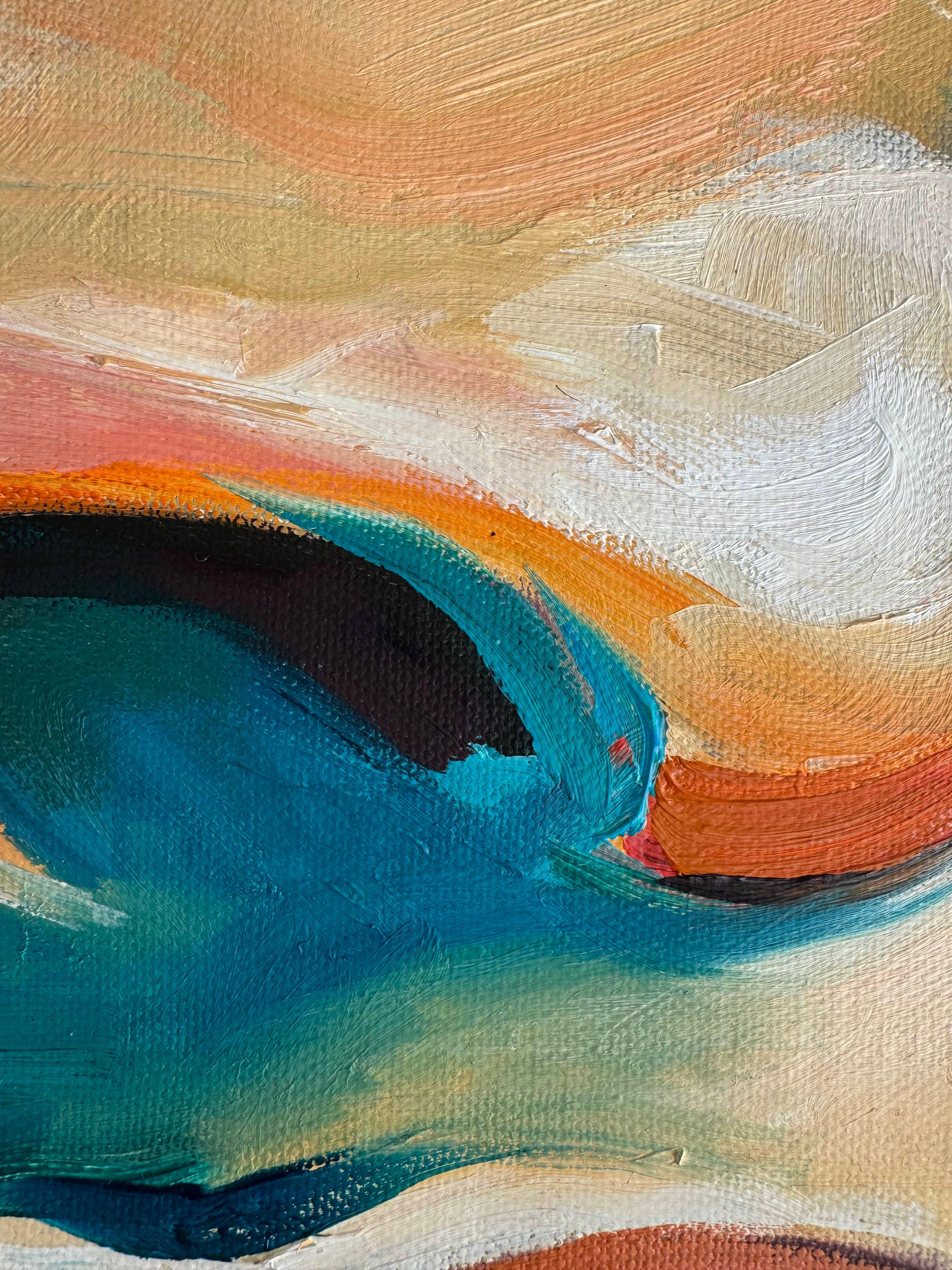 Lasst uns wirklich glücklich sein (Schwarz), Landscape Painting, von Kseniya Rai