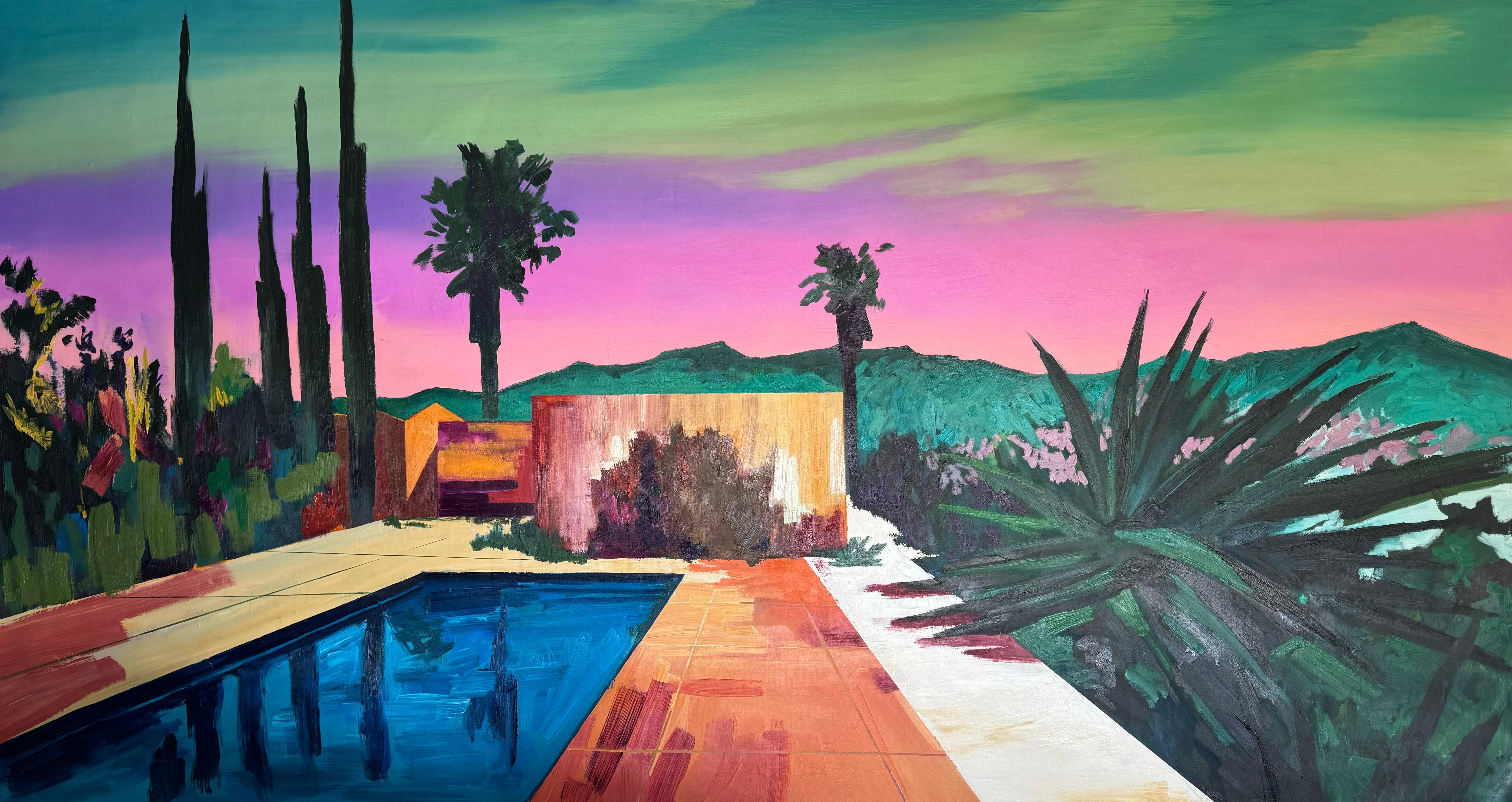 Landscape Painting Kseniya Rai - Piscine à 9 h 17