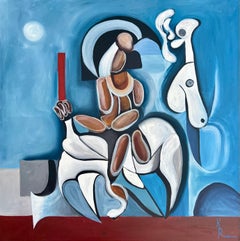 Riding a horse
