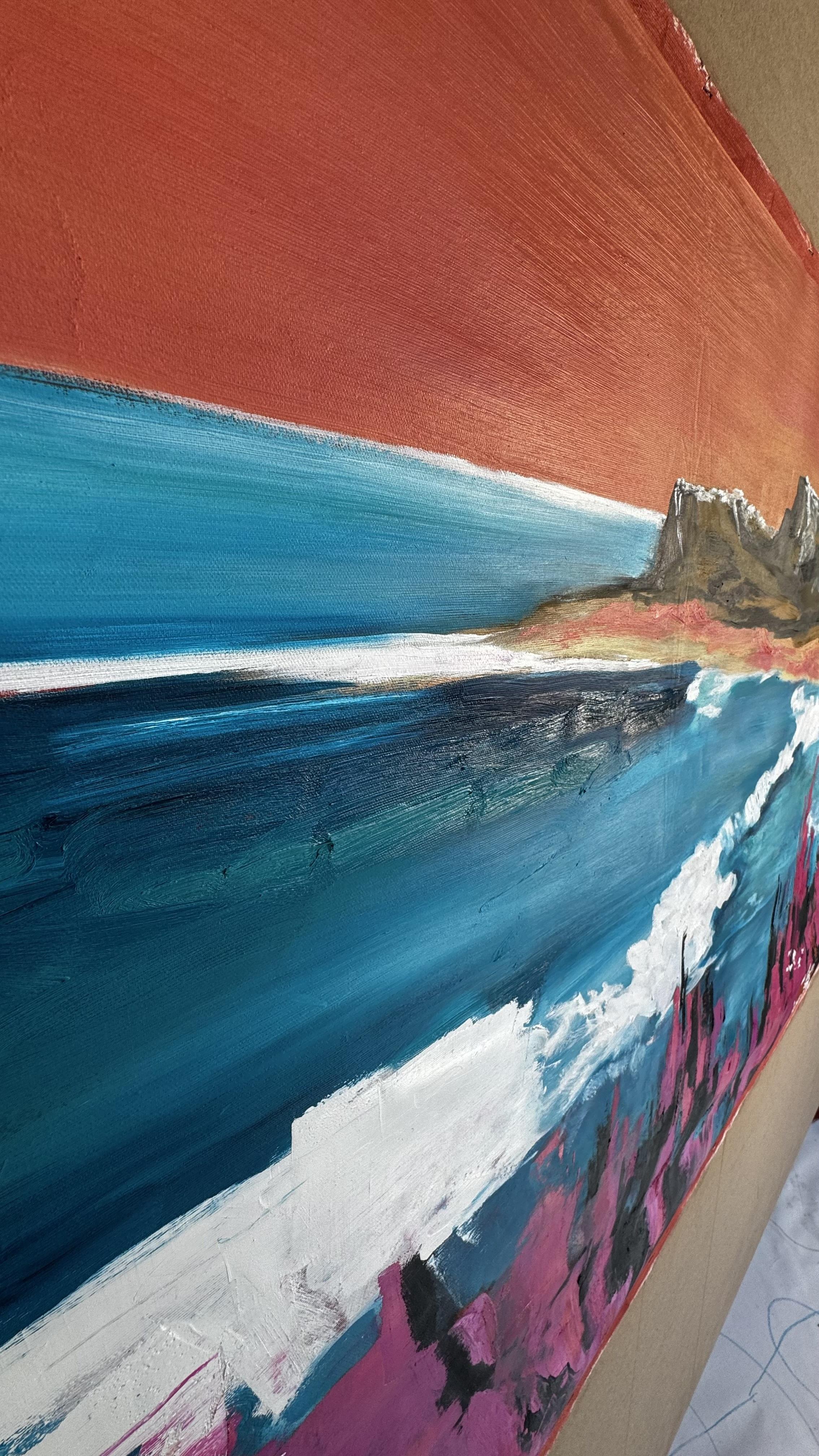 XXL-Landschaft um 5.46 Uhr (Schwarz), Landscape Painting, von Kseniya Rai