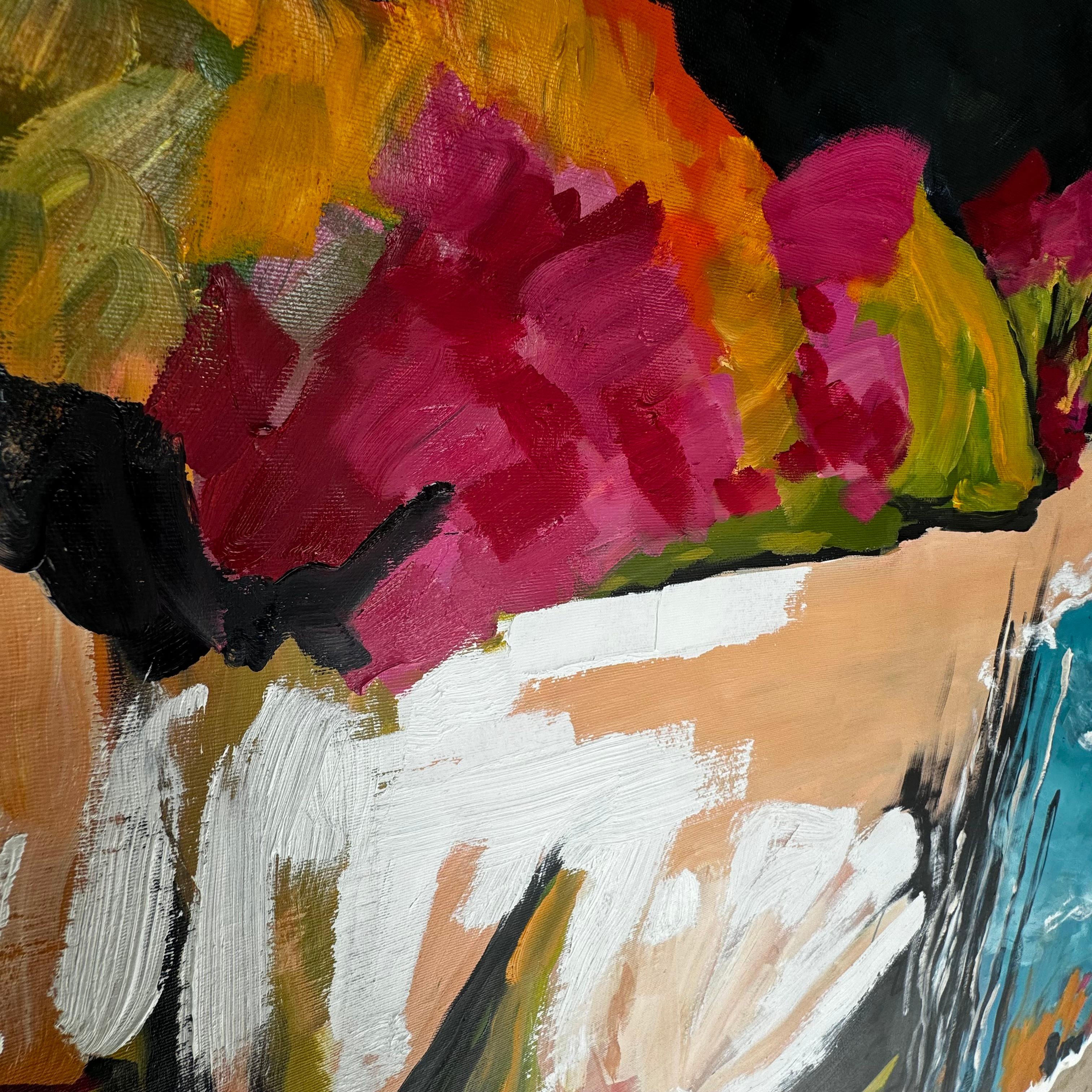 XXL-Landschaft um 5.51 Uhr (Schwarz), Abstract Painting, von Kseniya Rai