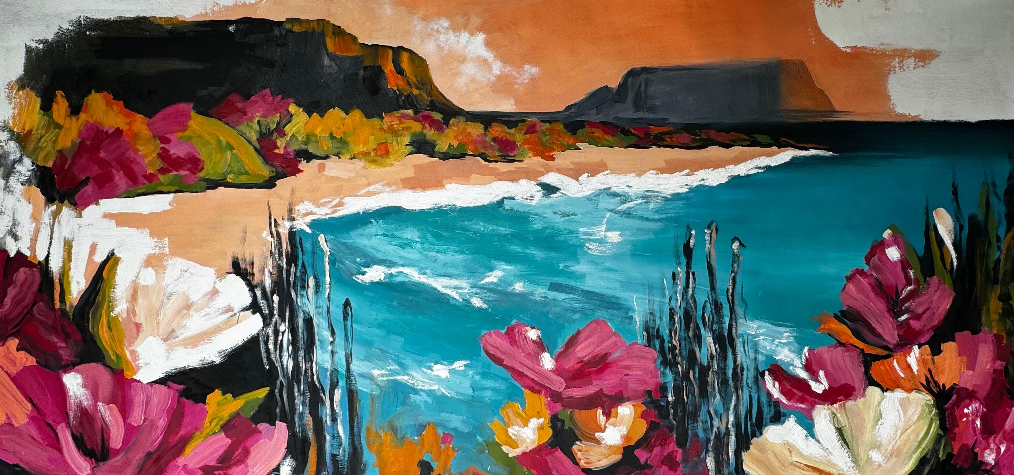 Kseniya Rai Abstract Painting – XXL-Landschaft um 5.51 Uhr