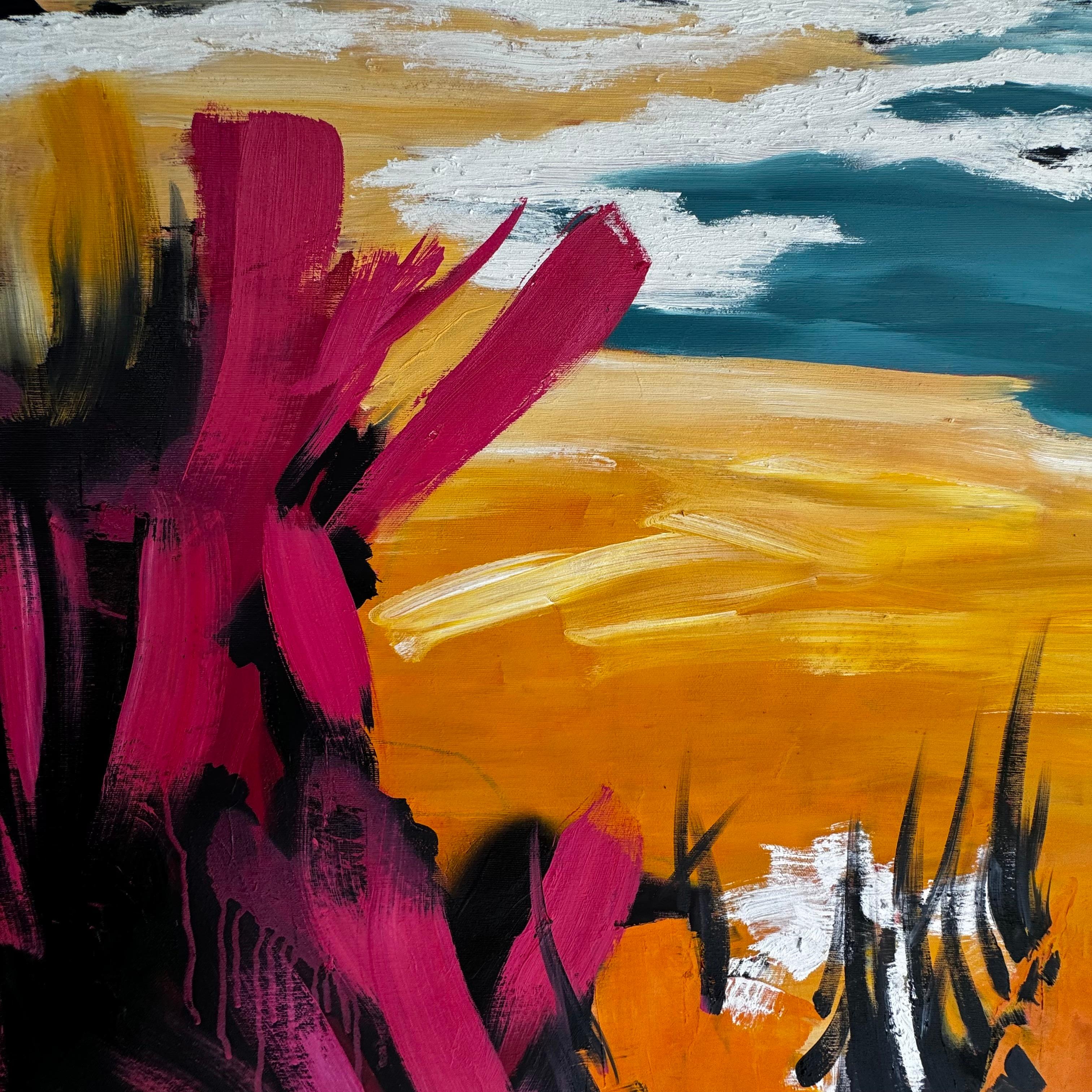 Paysage XXL à 5.57PM - Gris Abstract Painting par Kseniya Rai