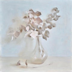 Bouquet of Silvery Leaves - 21st Century Contemporary Floral Oil Painting