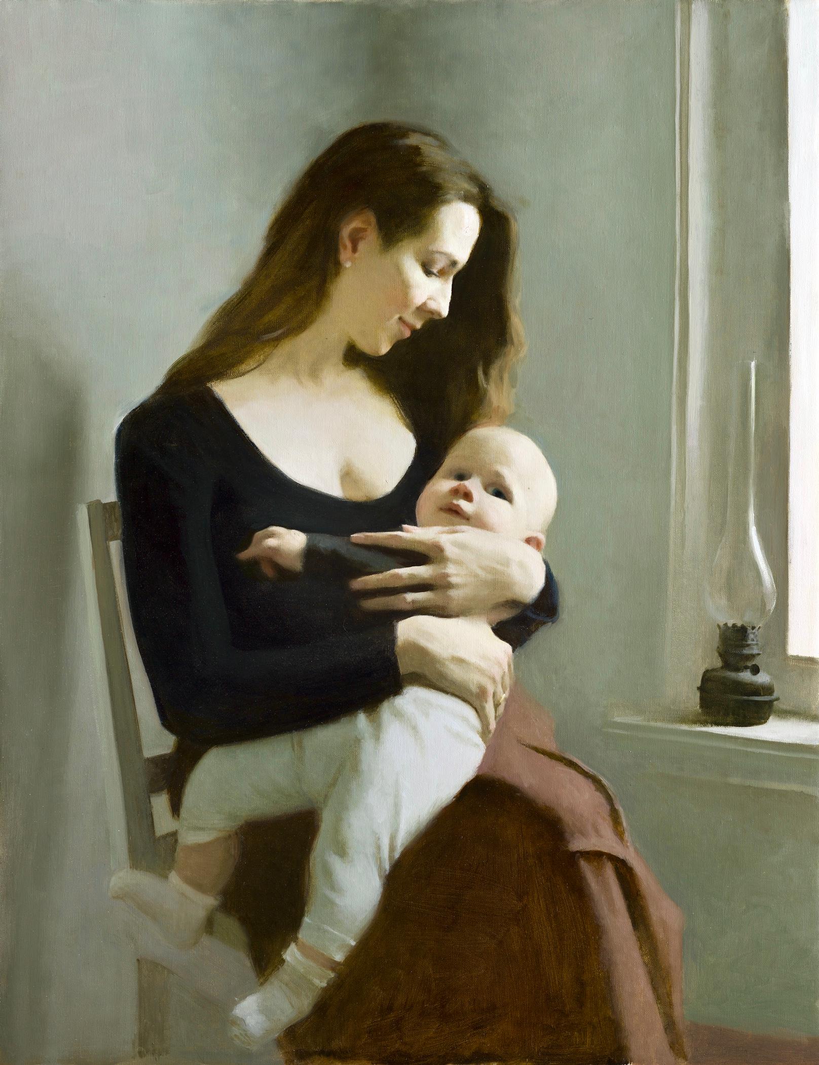 Madonna with Child - 21st Century Contemporary Oil Painting 