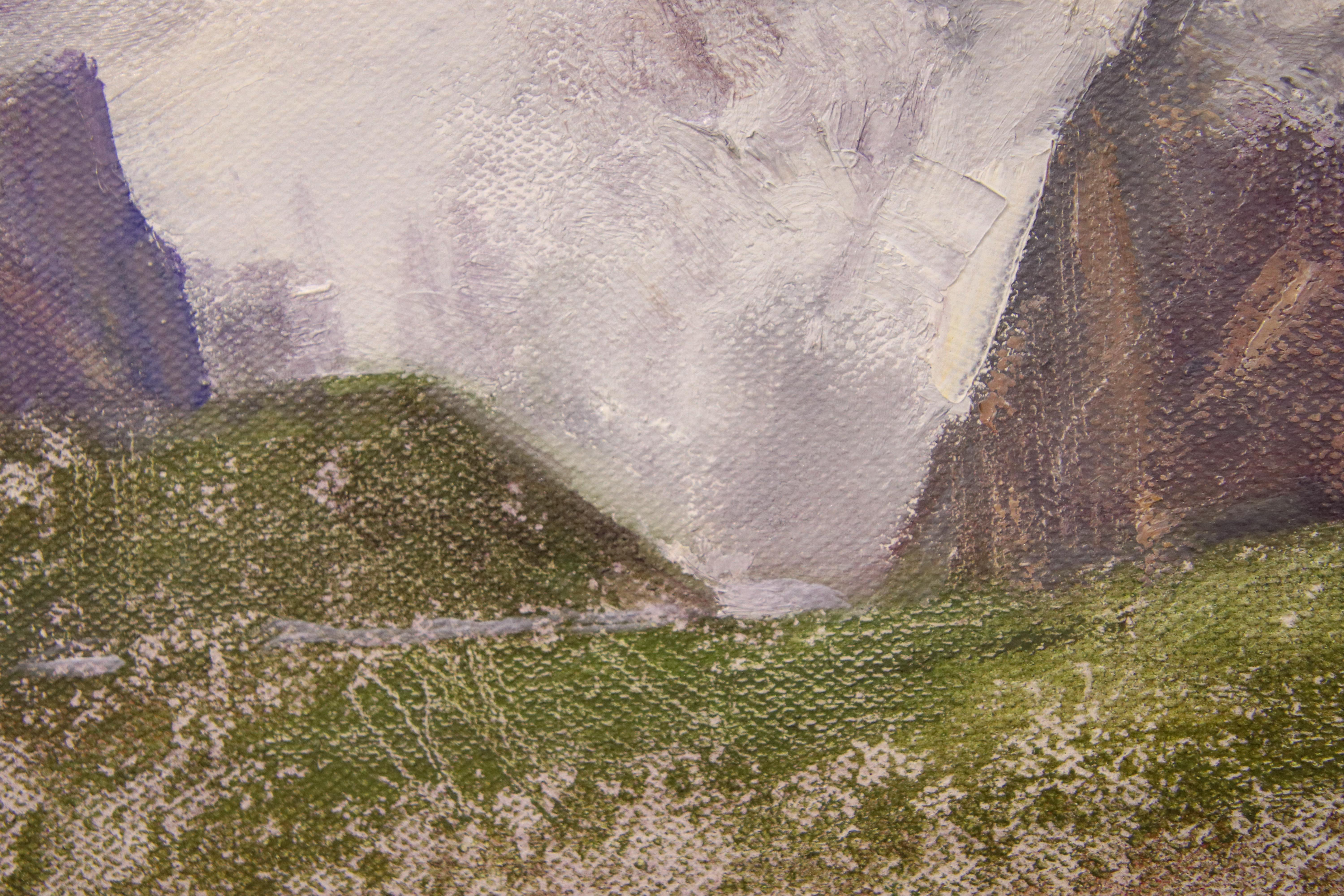 Vue de montagne - Peinture de paysage contemporaine du XXIe siècle en vente 1