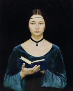 Renaissance - Femme de lecture - Portrait d'une femme au portrait du 21e siècle