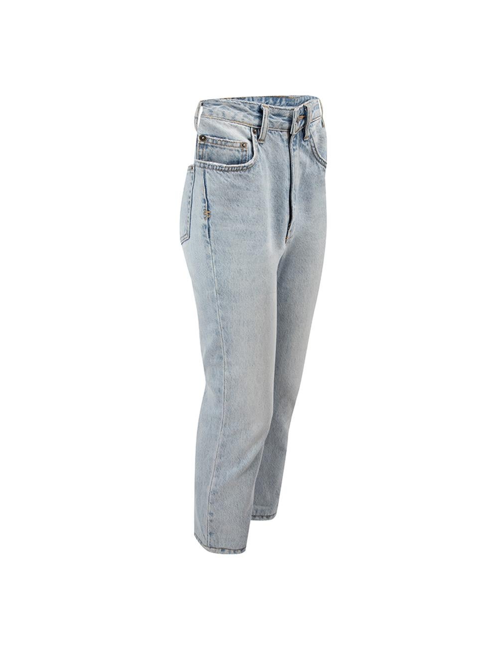 CONDITION is Very good. Hardly any visible wear to jeans is evident on this used Ksubi designer resale item. 



Details


Light blue

Denim

Straight leg trousers

High rise

Distressed accent on waistband

Embroidery details

Front zip closure