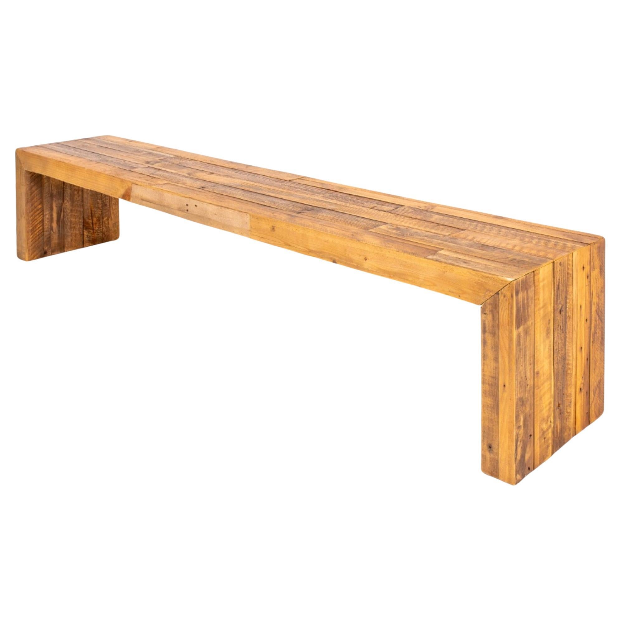 KT Rustic Oak Hardwood Long Bench For Sale