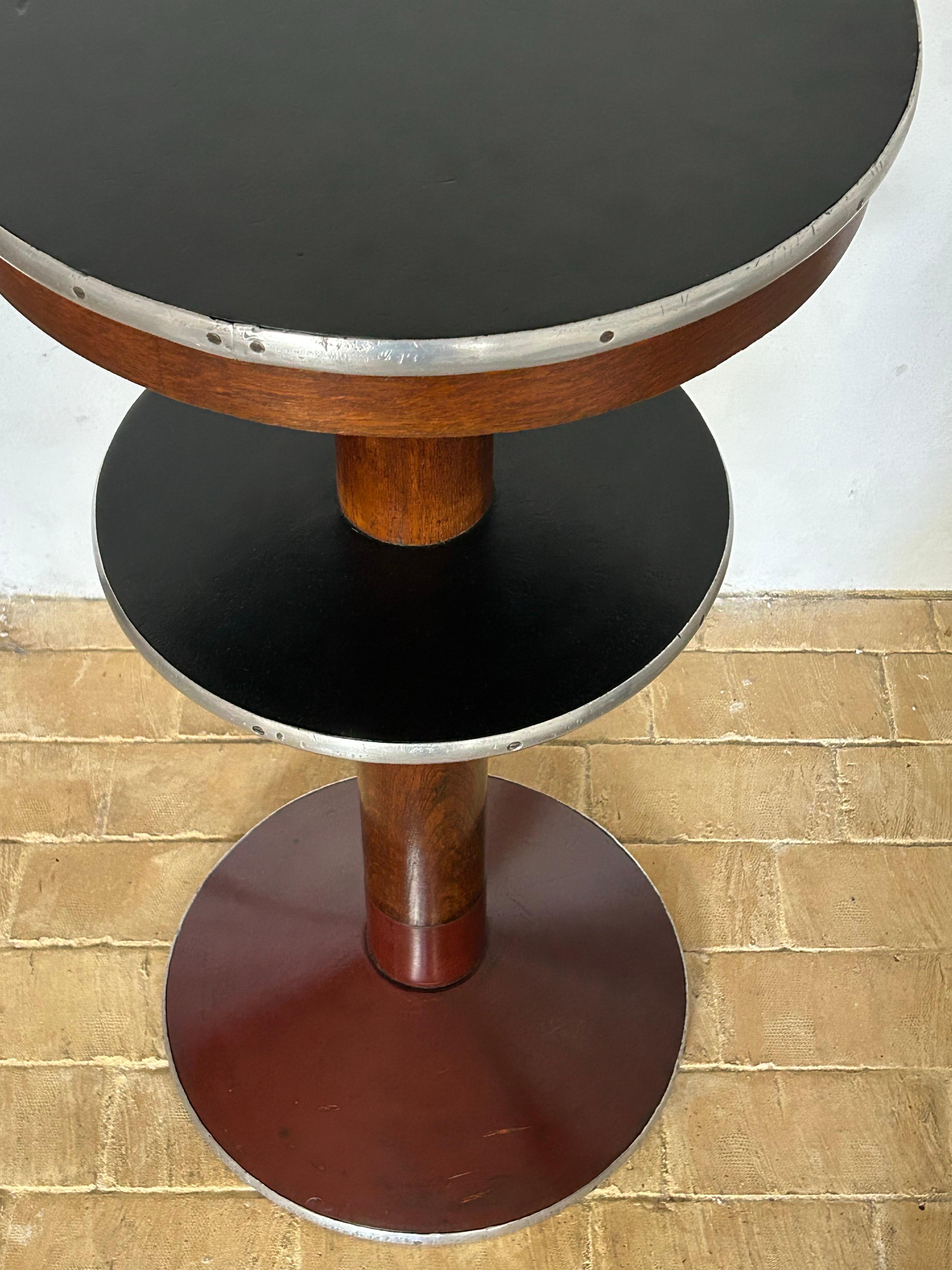 Art Deco K.T. Seest (1879-1972) Standing Circular Table for Danish State Railways, 1934. For Sale