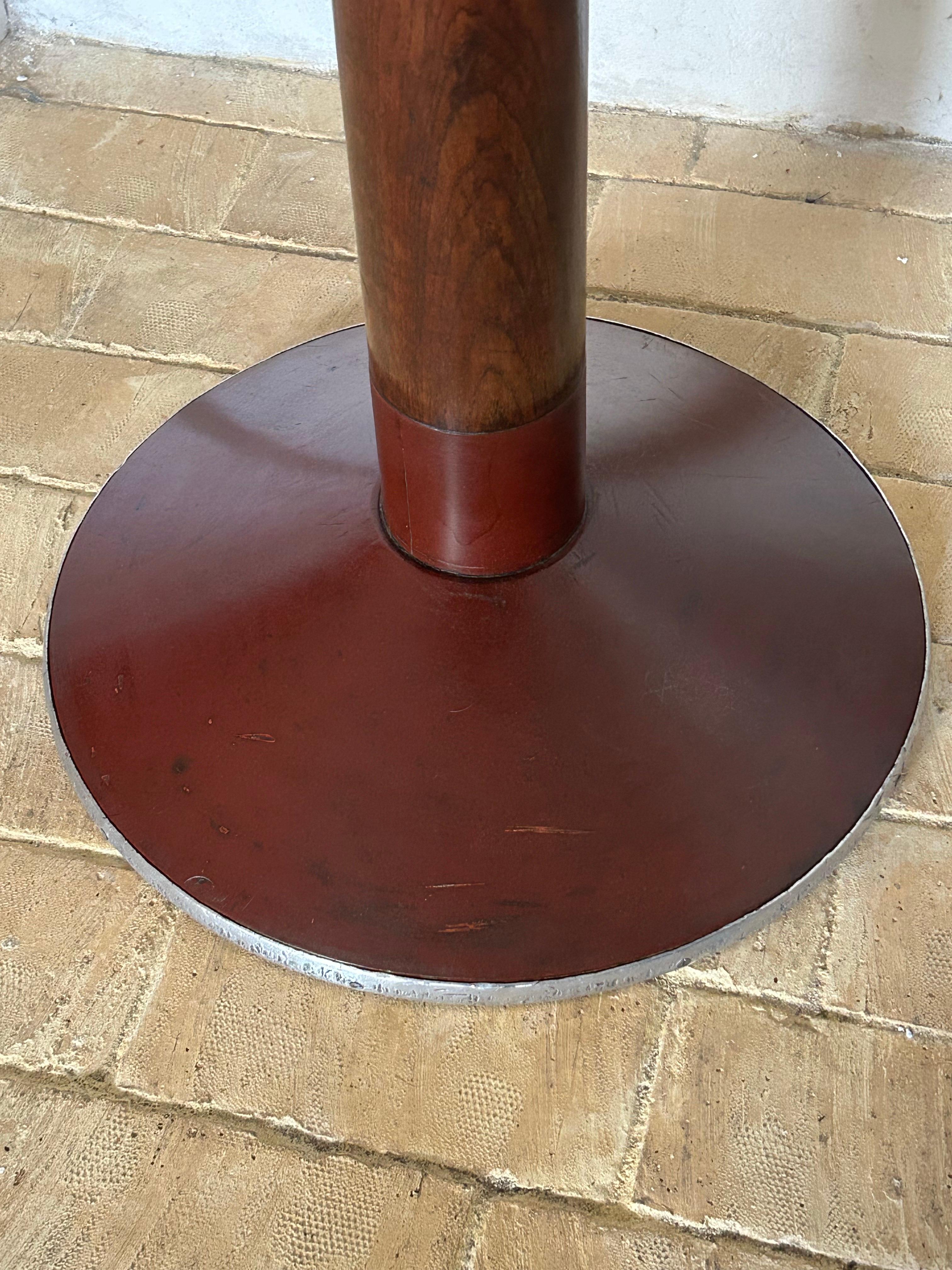 Metal K.T. Seest (1879-1972) Standing Circular Table for Danish State Railways, 1934. For Sale