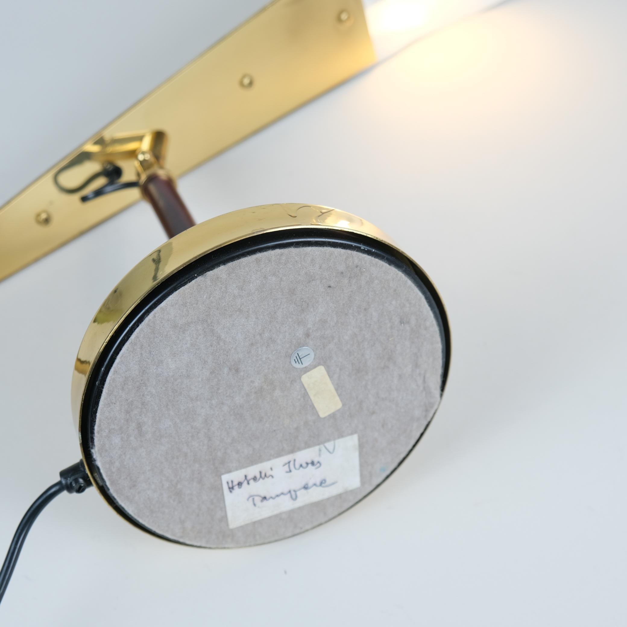 KT-Valaistus Design Table Lamp in Teak & Brass, Kone Tukku Oy Finland For Sale 1