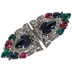 KTF Trifari Alfred Philippe Tri Colour Fruit Salad Dress Clips