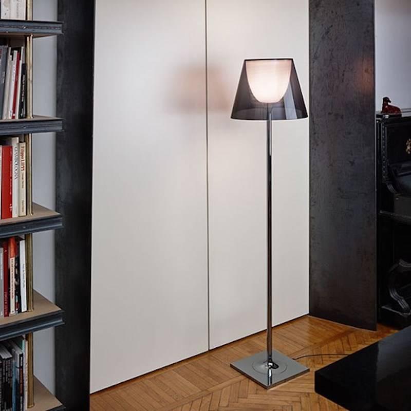 Italian Ktribe Floor 3 Lamp Designed by Philippe Starck for Flos in Fumee Finish
