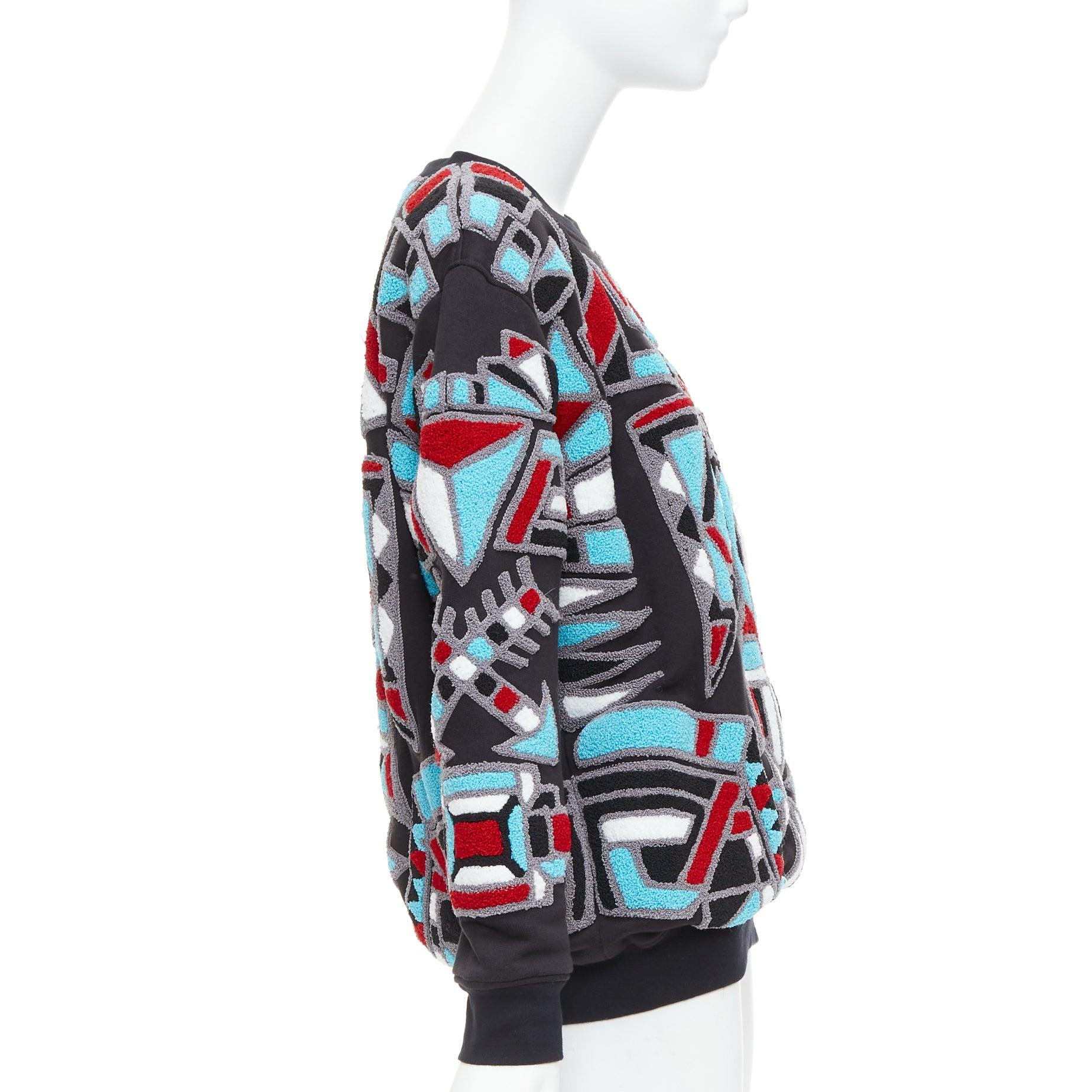 KTZ Pull à motif géométrique touffeté d'aigle métallique Bon état - En vente à Hong Kong, NT