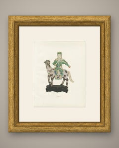 Kuan Ti, God of War, on Horseback, Ming Enamel on Biscuit, Plate 1911