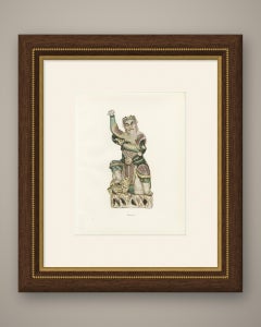 Kuan Ti, God of War, with Tiger, Ming Porcelain Figure, Color Plate, 1911