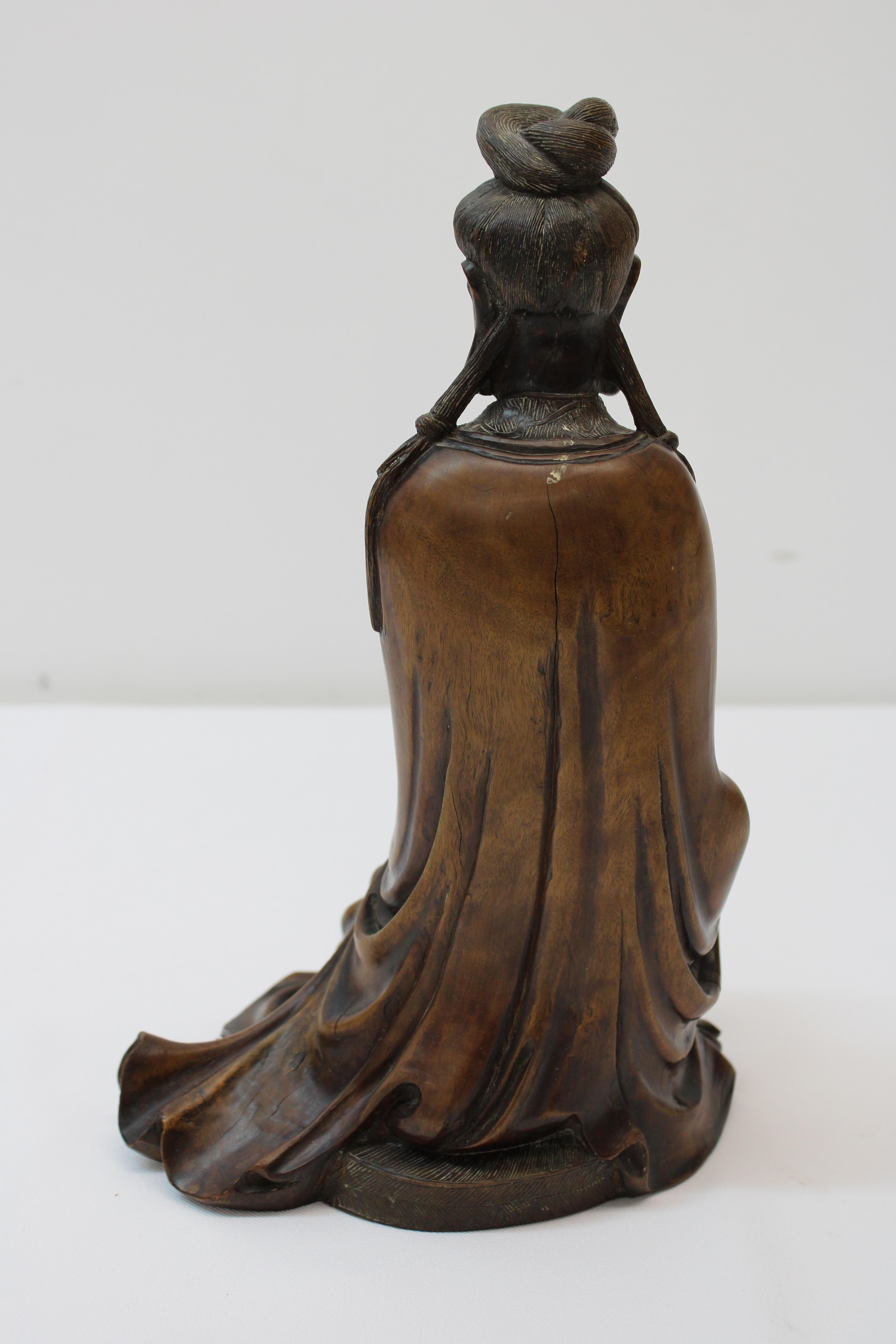 Kuan Yin Goddess Statue In Good Condition For Sale In San Francisco, CA