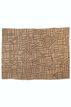 Panneau textile en fibre de raphia Kuba (Bushong) provenant d'une jupe de femme, D. A. Congo