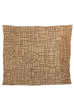 Panneau textile en fibre de raphia Kuba (Bushong) provenant d'une jupe de femme, D. A. Congo