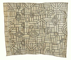 Panneau textile en fibre de raphia Kuba (Bushong) provenant d'une jupe de femme, D. A. Congo