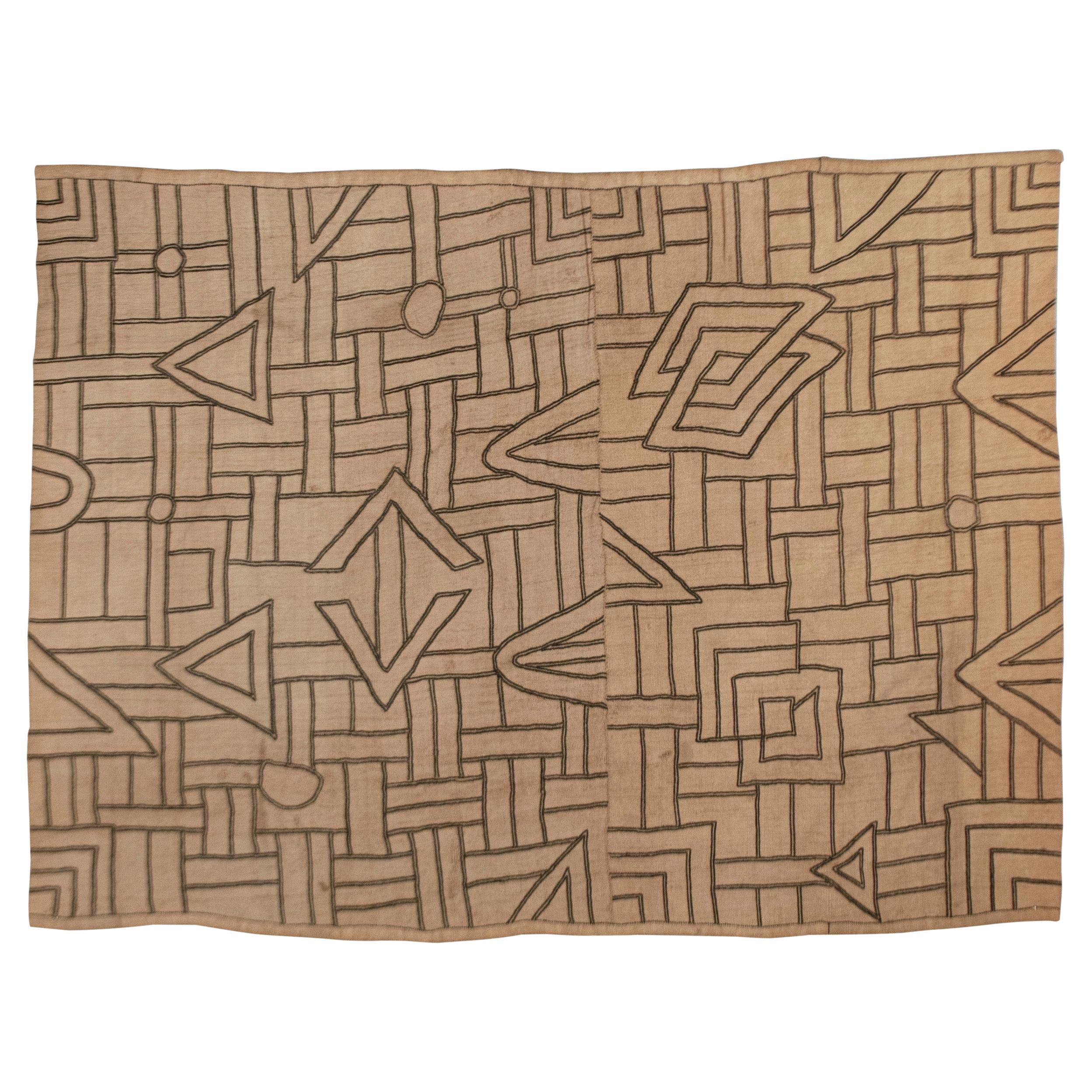 Kuba (Bushong) Raffia Fiber Textile Panel From Woman’s Skirt, D.R. Congo