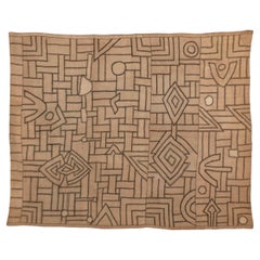 Kuba (Bushong) Raffia Fiber Textile Panel From Woman’s Skirt