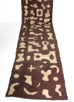 Kuba Cloth 200" Large Scale Abstract Wall Art Runner African Tribal Mid Century