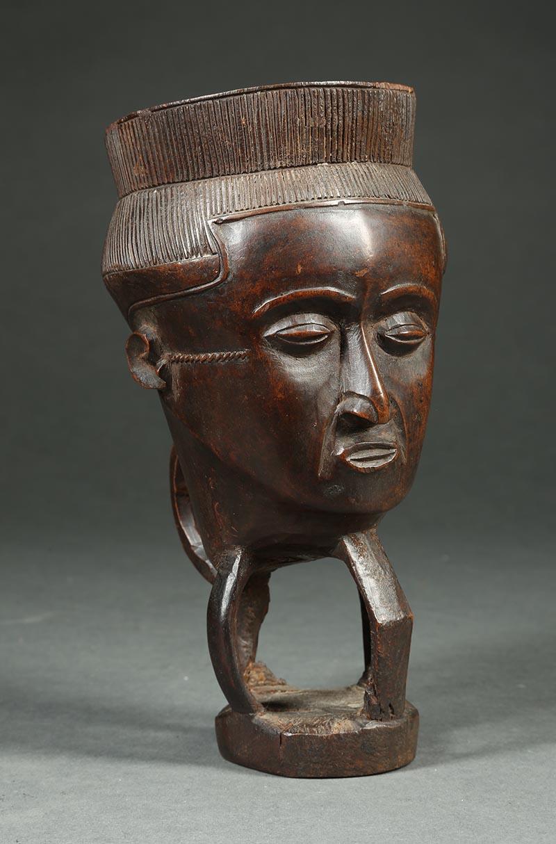 Congolese Kuba Palm Wine Cup, Tribal African, Congo, Africa