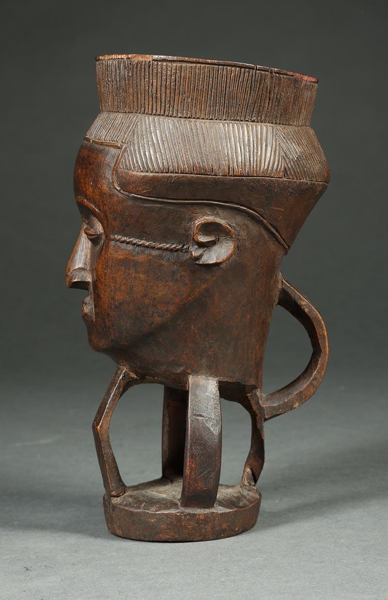 Kuba Palm Wine Cup, Tribal African, Congo, Africa In Good Condition In Point Richmond, CA