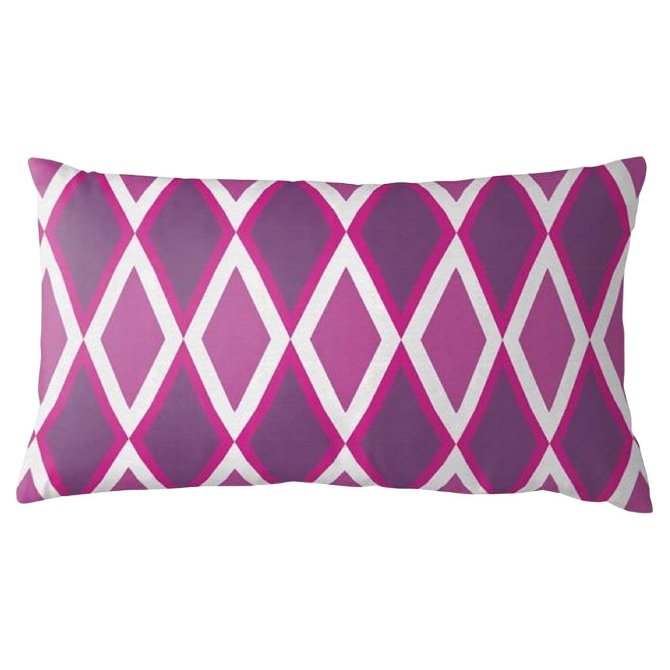 Kuba Purple Lumbar Pillow For Sale