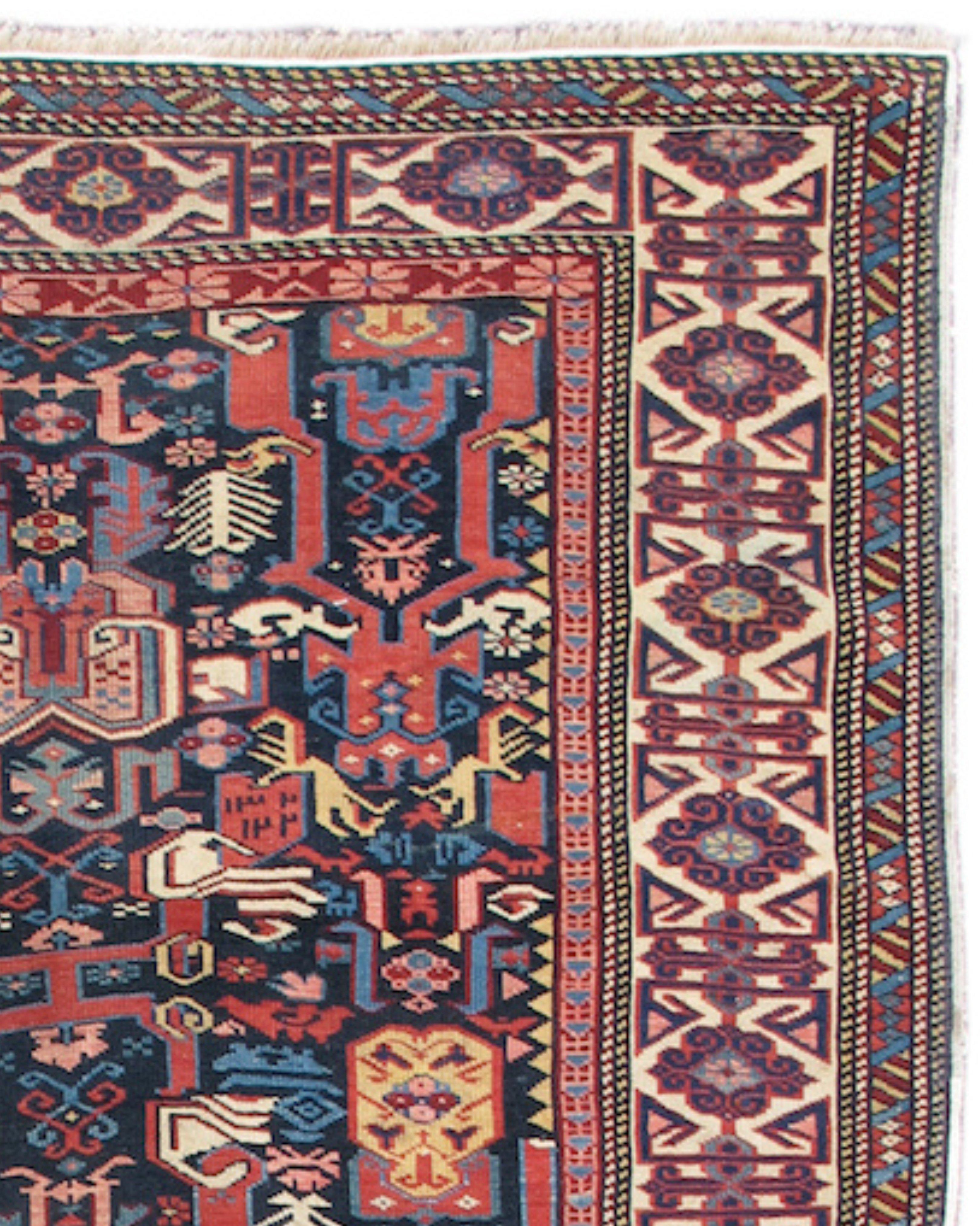 Antique Kuba Rug, c. 1900 In Excellent Condition For Sale In San Francisco, CA